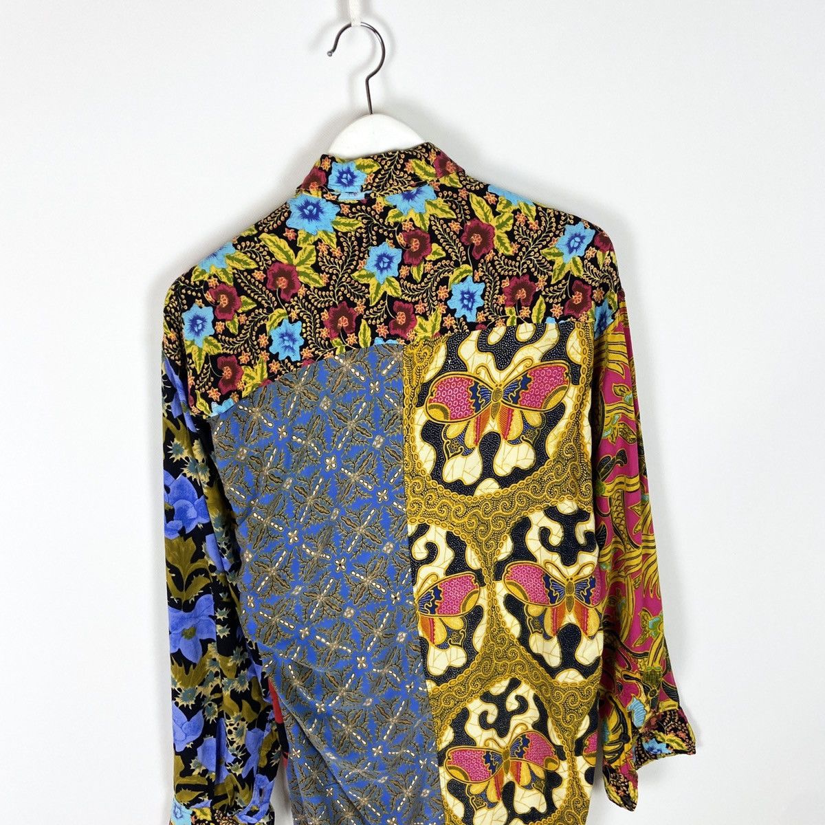 Vintage Vintage 90s Box106 Amsterdam Patchwork Designer Shirt rare Size US XL / EU 56 / 4 - 4 Thumbnail