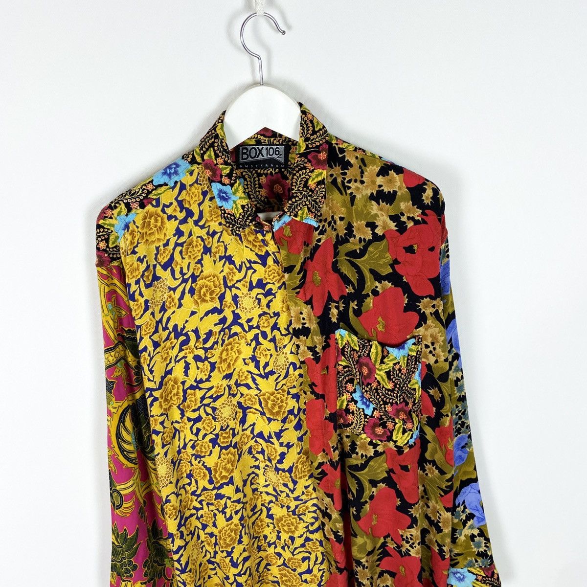 Vintage Vintage 90s Box106 Amsterdam Patchwork Designer Shirt rare Size US XL / EU 56 / 4 - 3 Thumbnail