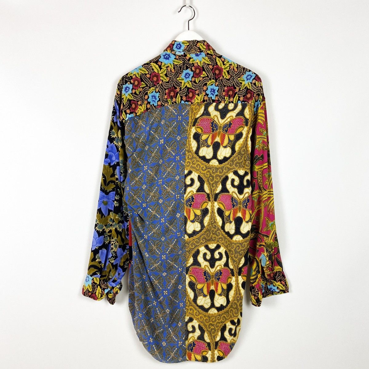 Vintage Vintage 90s Box106 Amsterdam Patchwork Designer Shirt rare Size US XL / EU 56 / 4 - 2 Thumbnail