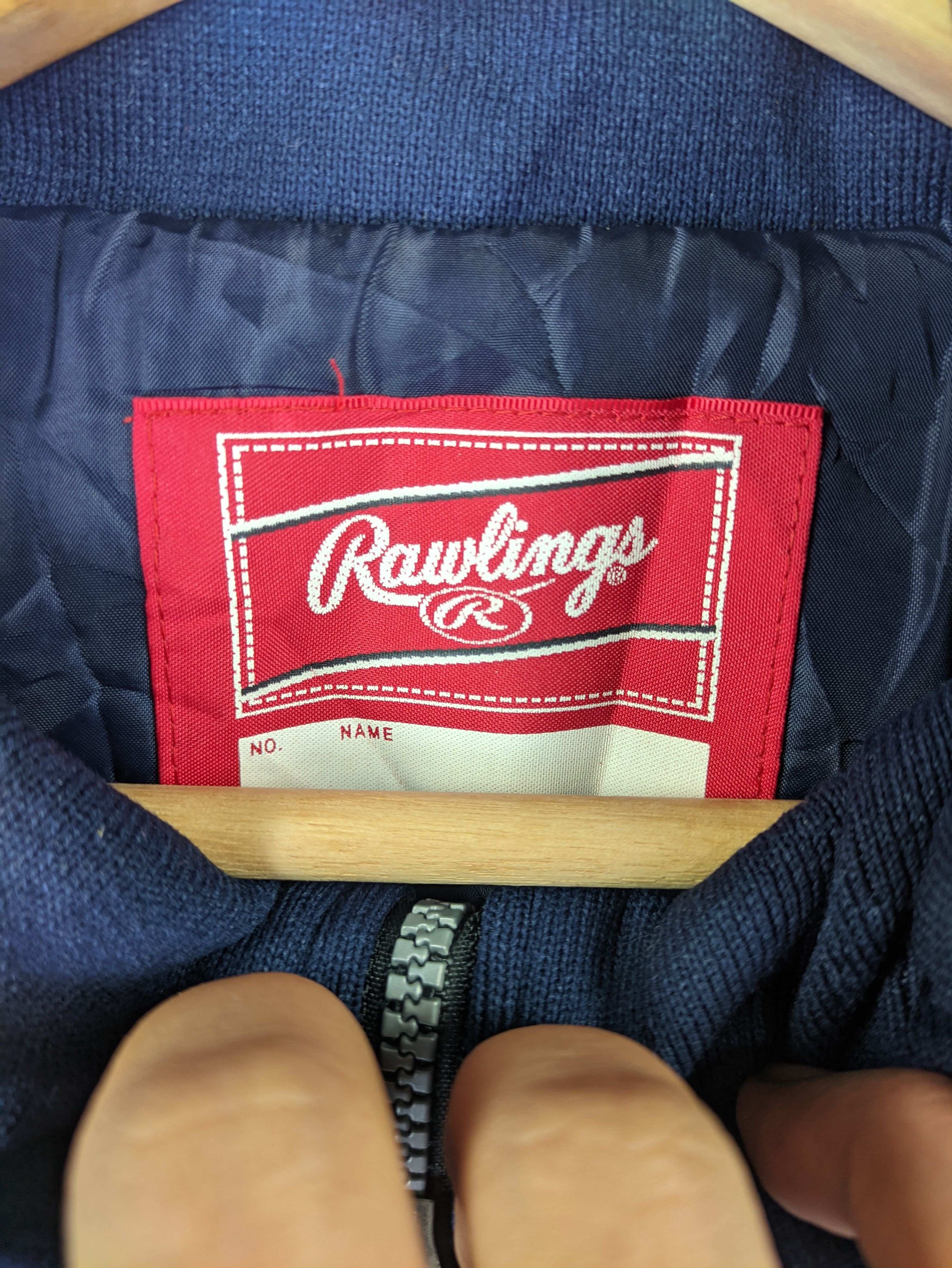 Japanese Brand Steals🔥Baseball Jacket Zip Up by Rawlings Size US L / EU 52-54 / 3 - 3 Thumbnail