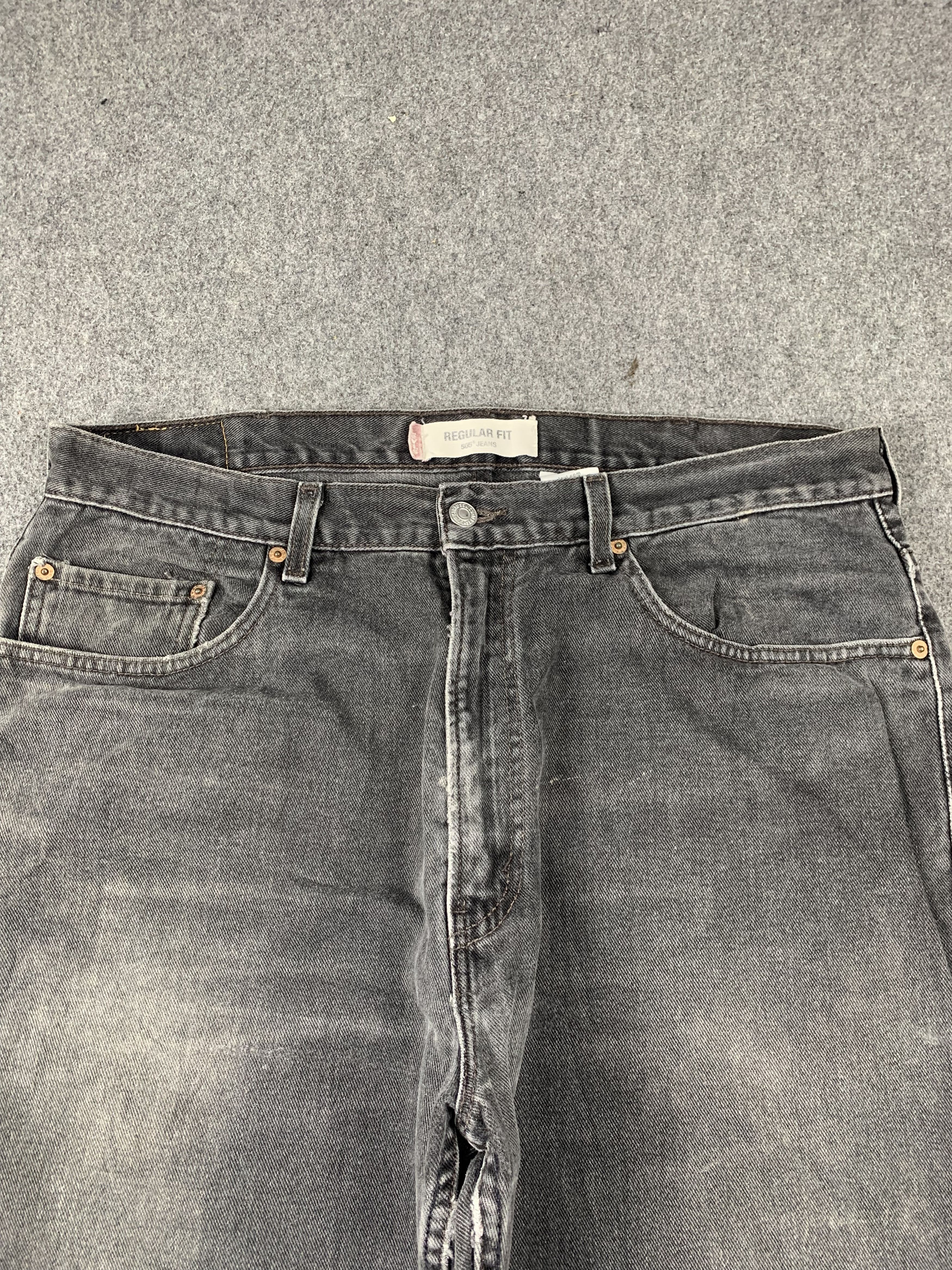 Levi's Vintage Levis 505 Faded Black Jeans DP2008 Size US 36 / EU 52 - 2 Thumbnail