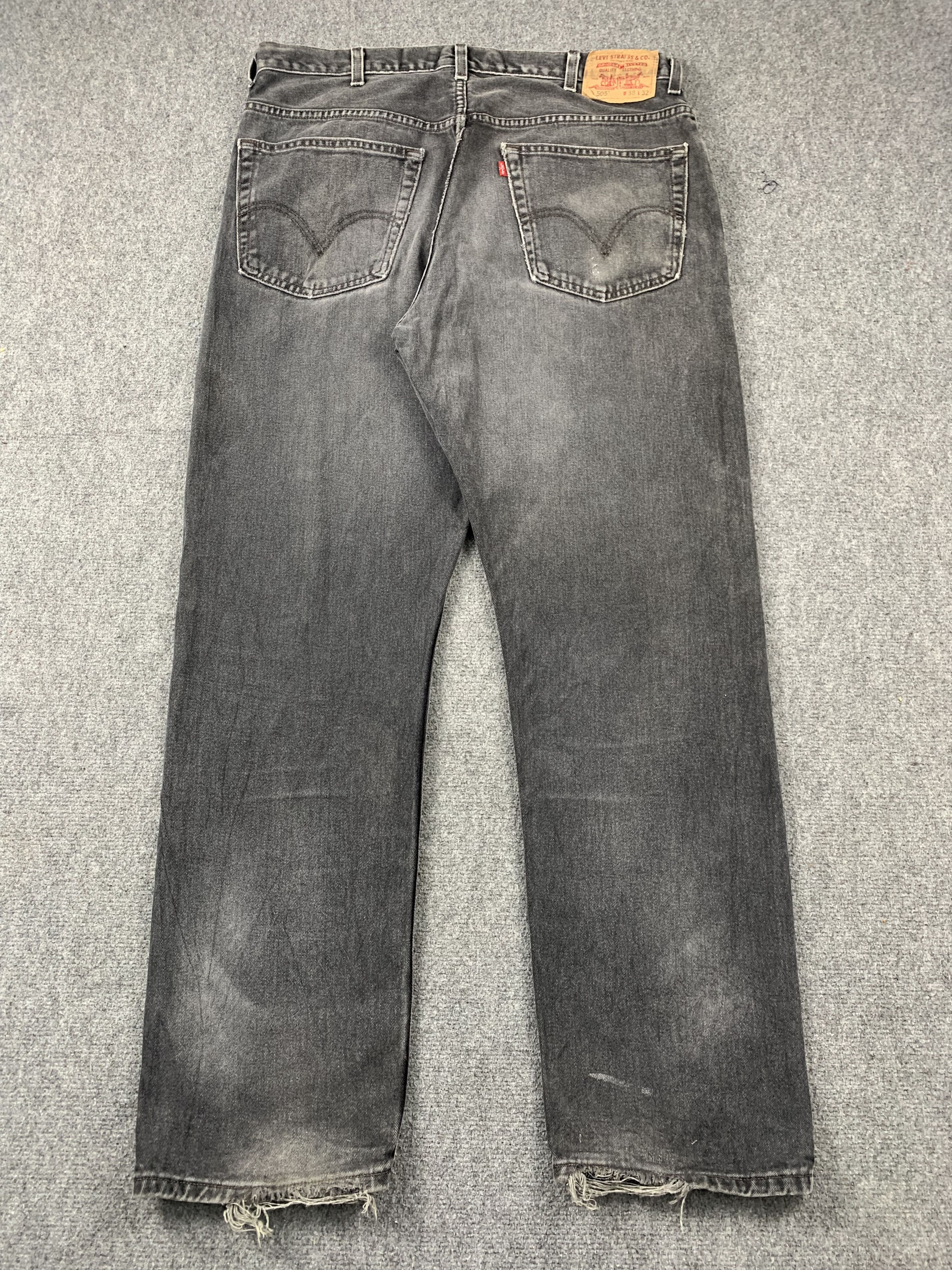 Levi's Vintage Levis 505 Faded Black Jeans DP2008 Size US 36 / EU 52 - 3 Thumbnail