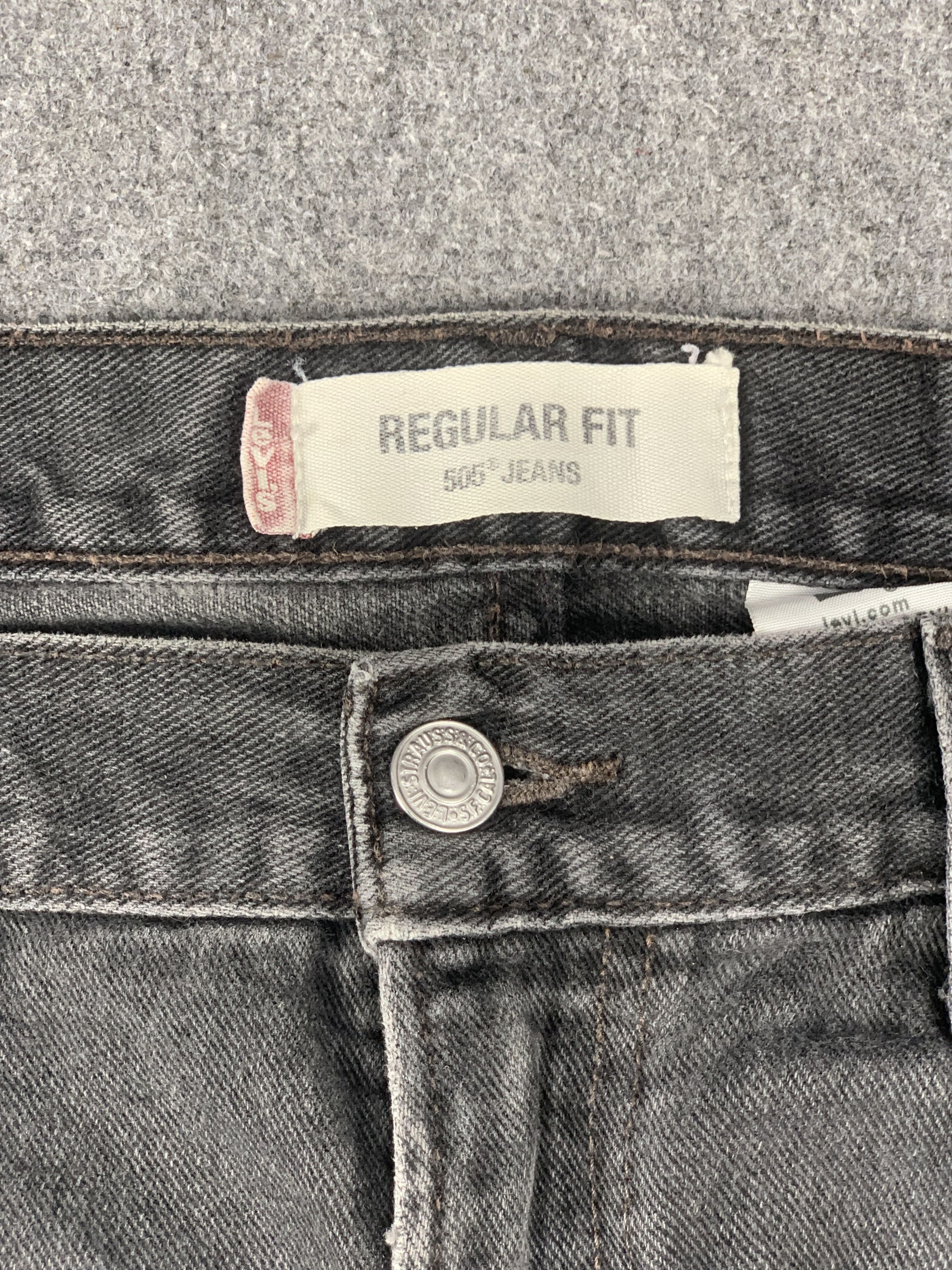 Levi's Vintage Levis 505 Faded Black Jeans DP2008 Size US 36 / EU 52 - 7 Thumbnail