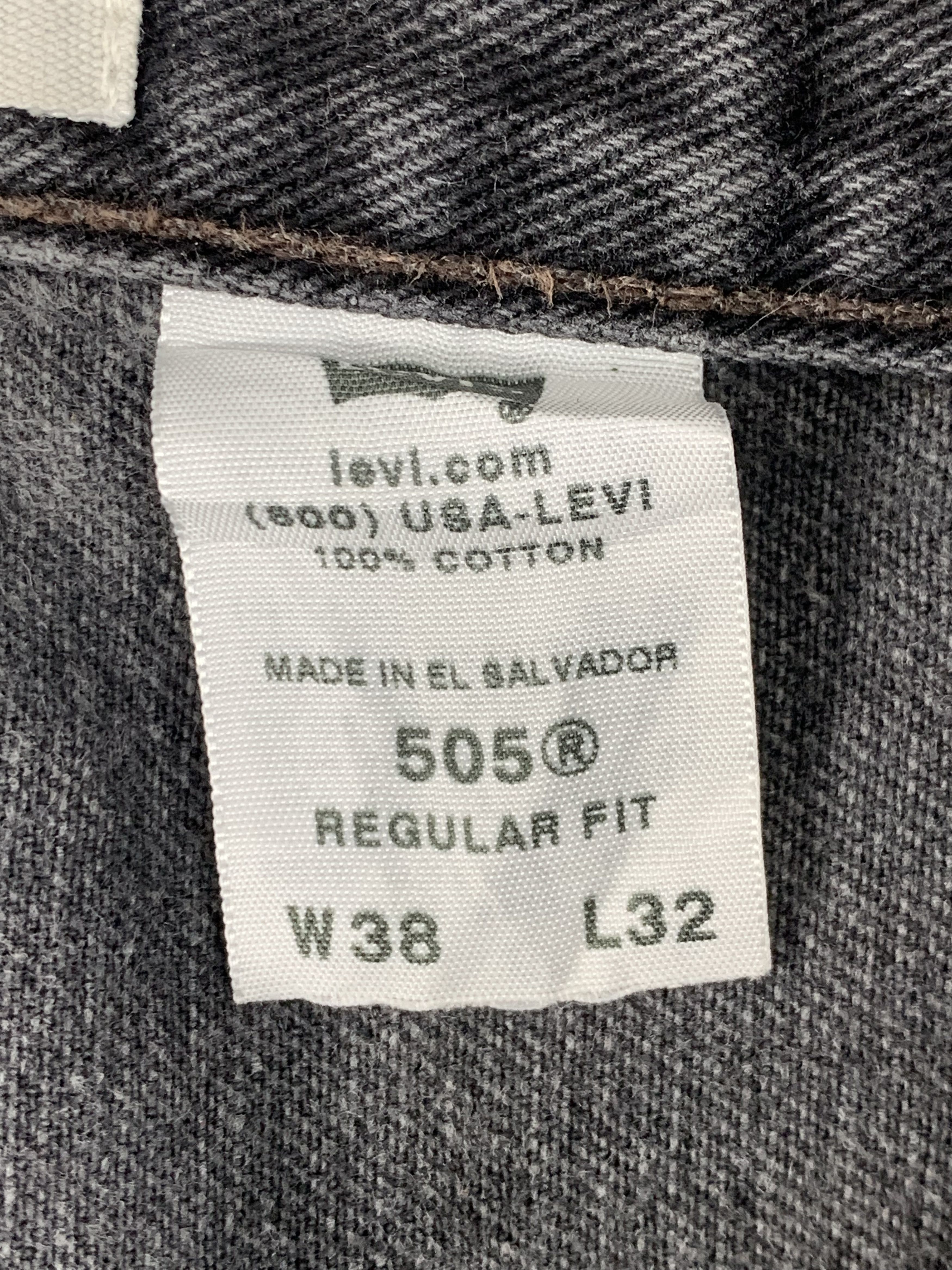 Levi's Vintage Levis 505 Faded Black Jeans DP2008 Size US 36 / EU 52 - 8 Thumbnail