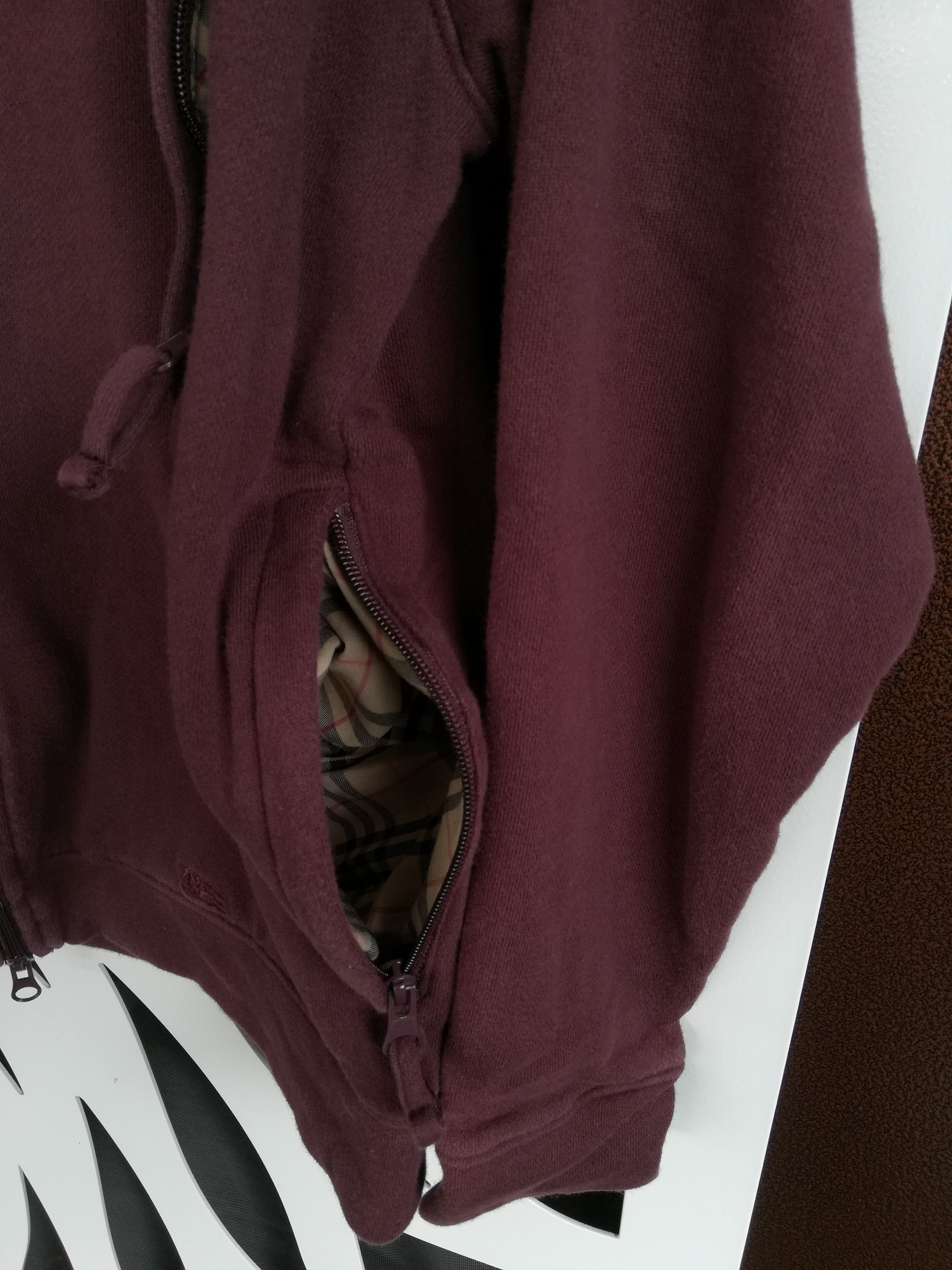 Burberry BURBERRY ZIPPER SWEATSHIRT MAROON Size US M / EU 48-50 / 2 - 5 Thumbnail