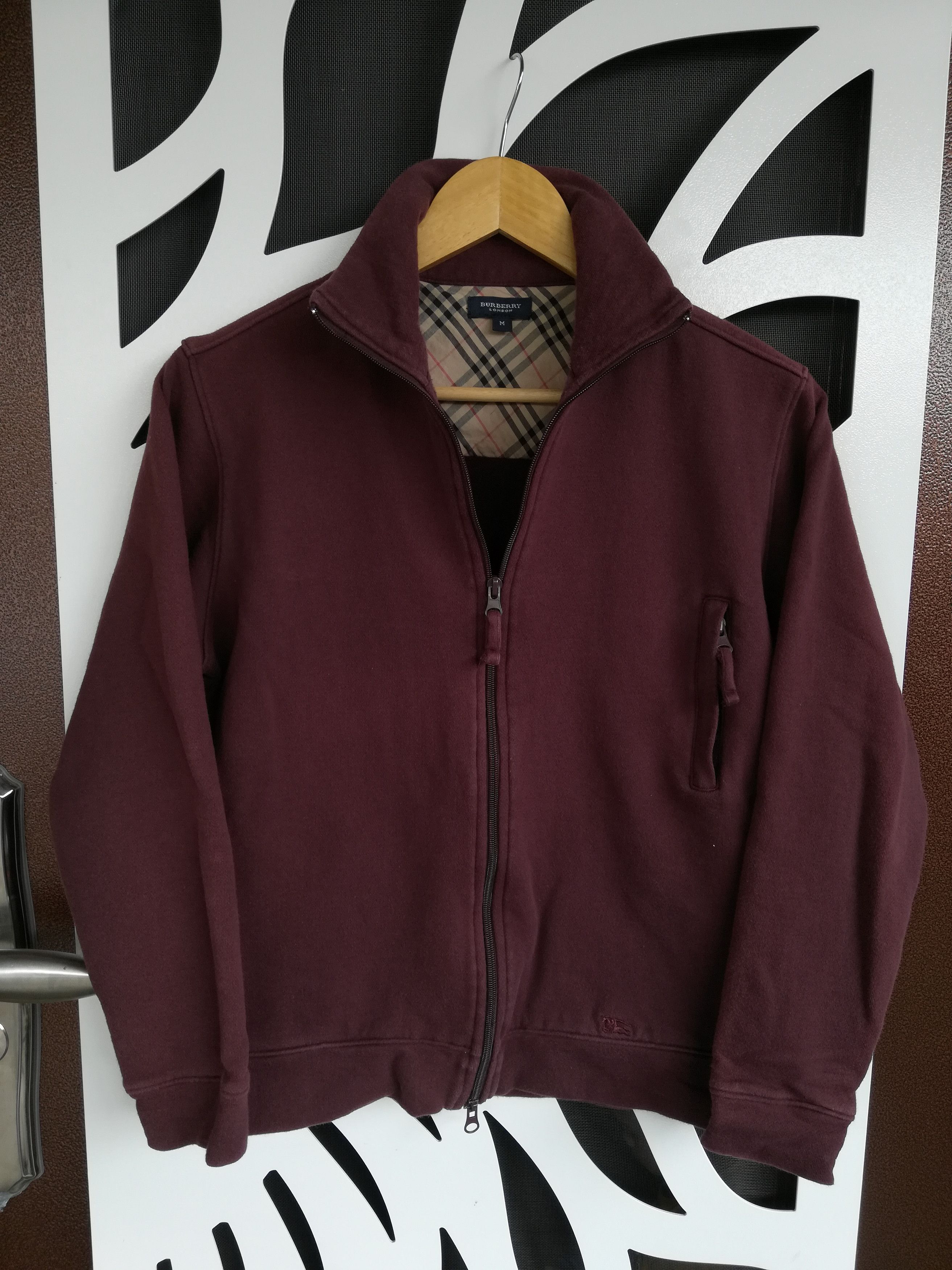 Burberry BURBERRY ZIPPER SWEATSHIRT MAROON Size US M / EU 48-50 / 2 - 1 Thumbnail
