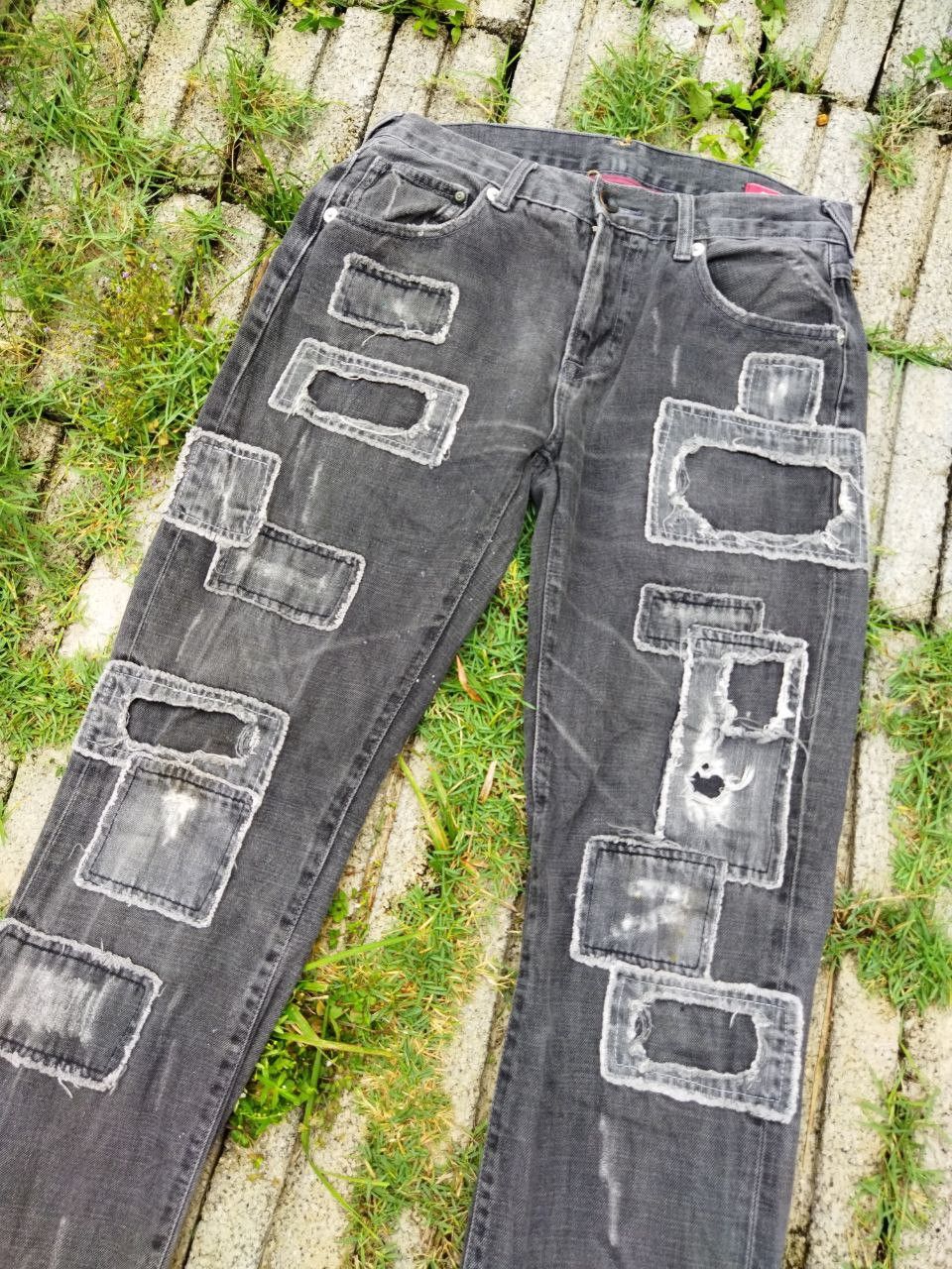 Japanese Brand Vintage Avail Japan Patches Distressed Jeans Size US 32 / EU 48 - 3 Thumbnail