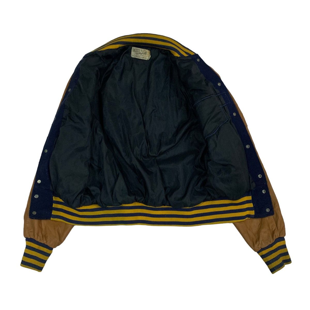 Vintage Vintage 90s Larry Black Letterman Varsity Jacket Size M / US 6-8 / IT 42-44 - 3 Thumbnail