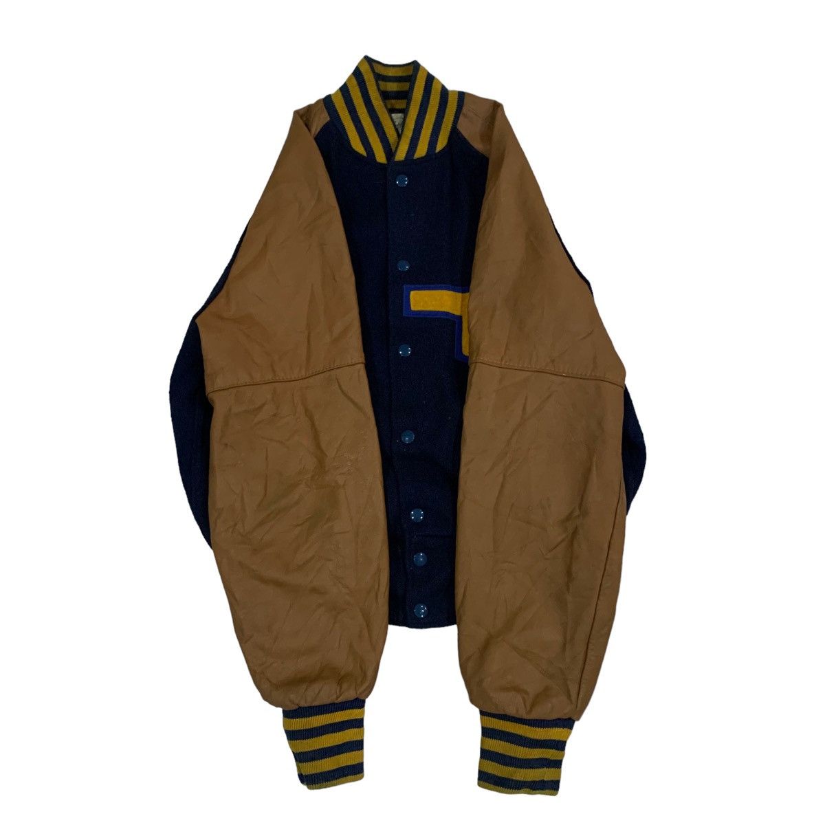 Vintage Vintage 90s Larry Black Letterman Varsity Jacket Size M / US 6-8 / IT 42-44 - 10 Thumbnail