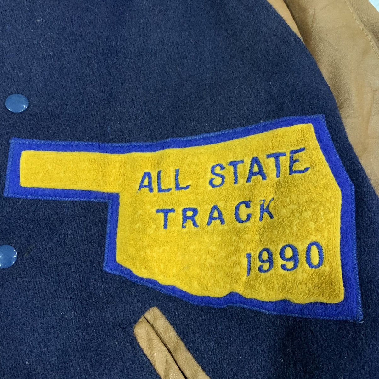 Vintage Vintage 90s Larry Black Letterman Varsity Jacket Size M / US 6-8 / IT 42-44 - 14 Thumbnail