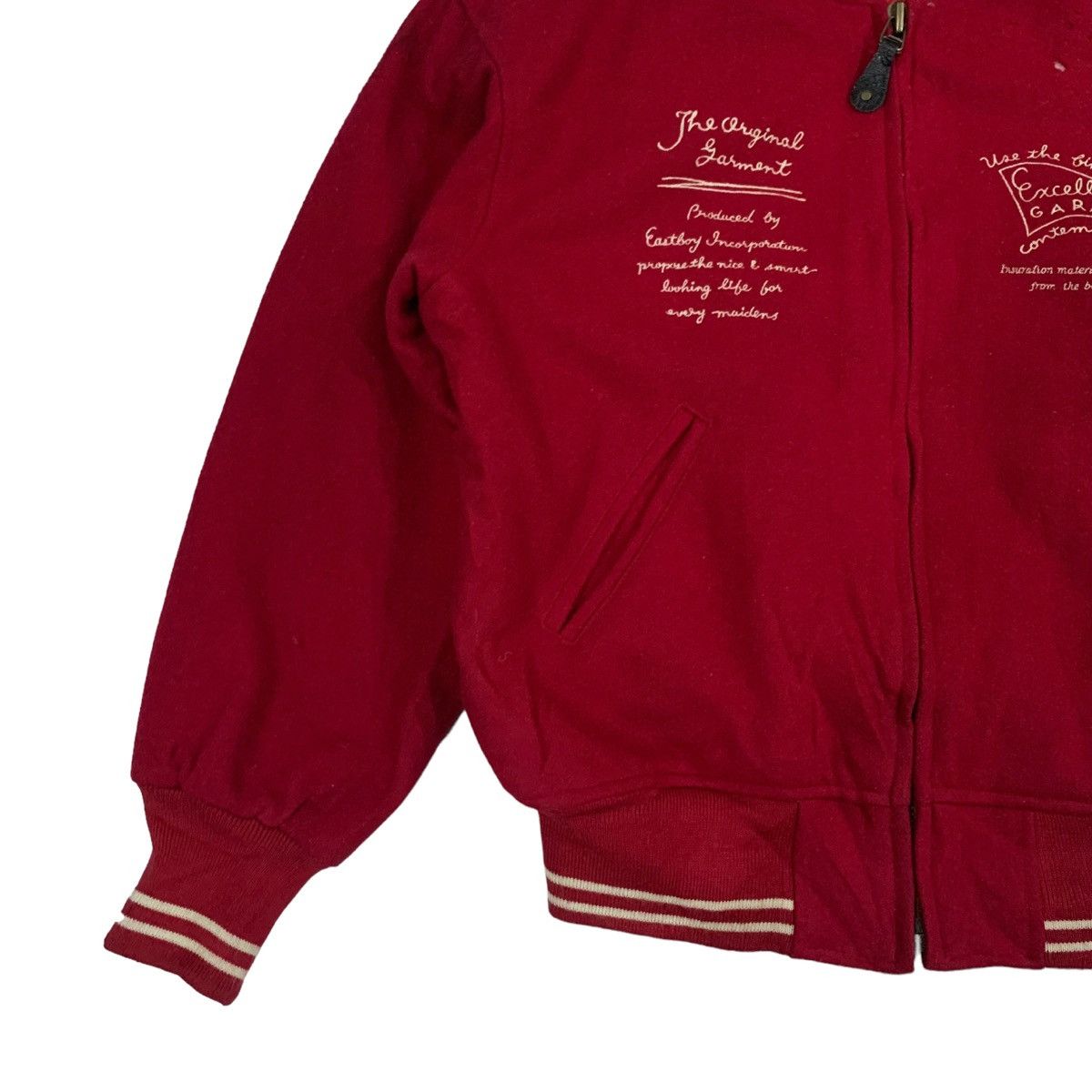 Japanese Brand Vintage Eastboy Embroidery Logo Wool Varsity Jacket Size US M / EU 48-50 / 2 - 9 Thumbnail