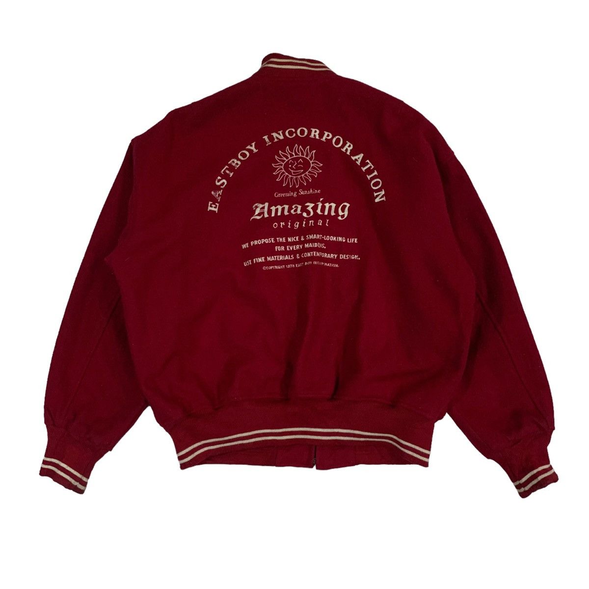 Japanese Brand Vintage Eastboy Embroidery Logo Wool Varsity Jacket Size US M / EU 48-50 / 2 - 1 Thumbnail