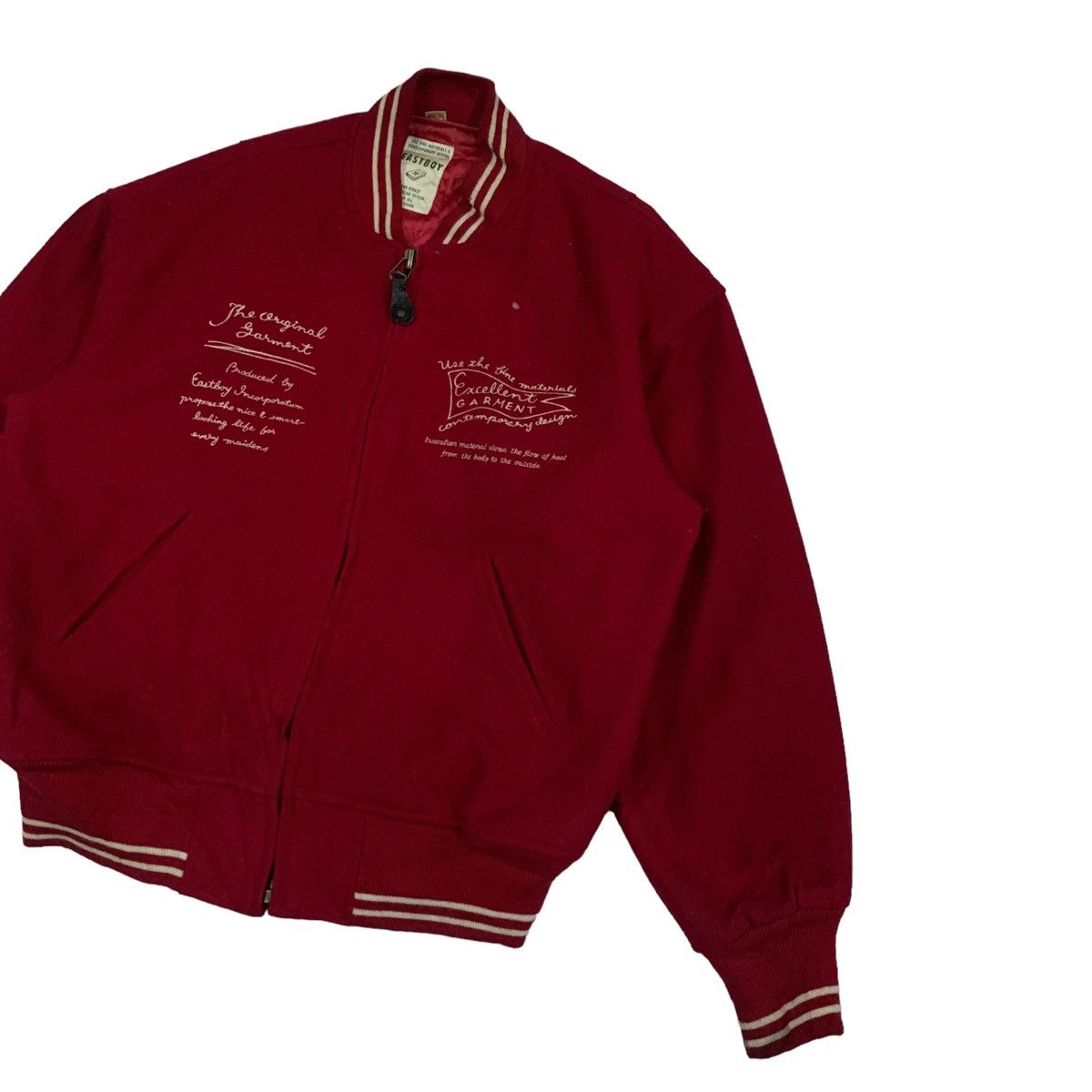 Japanese Brand Vintage Eastboy Embroidery Logo Wool Varsity Jacket Size US M / EU 48-50 / 2 - 4 Thumbnail