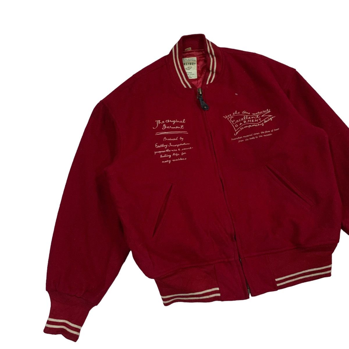 Japanese Brand Vintage Eastboy Embroidery Logo Wool Varsity Jacket Size US M / EU 48-50 / 2 - 5 Thumbnail