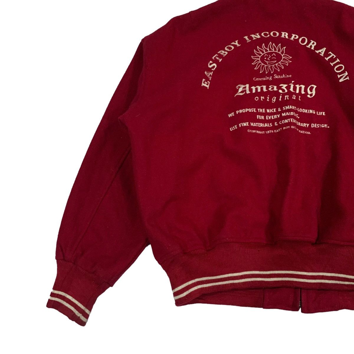 Japanese Brand Vintage Eastboy Embroidery Logo Wool Varsity Jacket Size US M / EU 48-50 / 2 - 12 Thumbnail