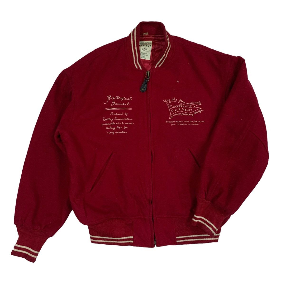 Japanese Brand Vintage Eastboy Embroidery Logo Wool Varsity Jacket Size US M / EU 48-50 / 2 - 8 Thumbnail
