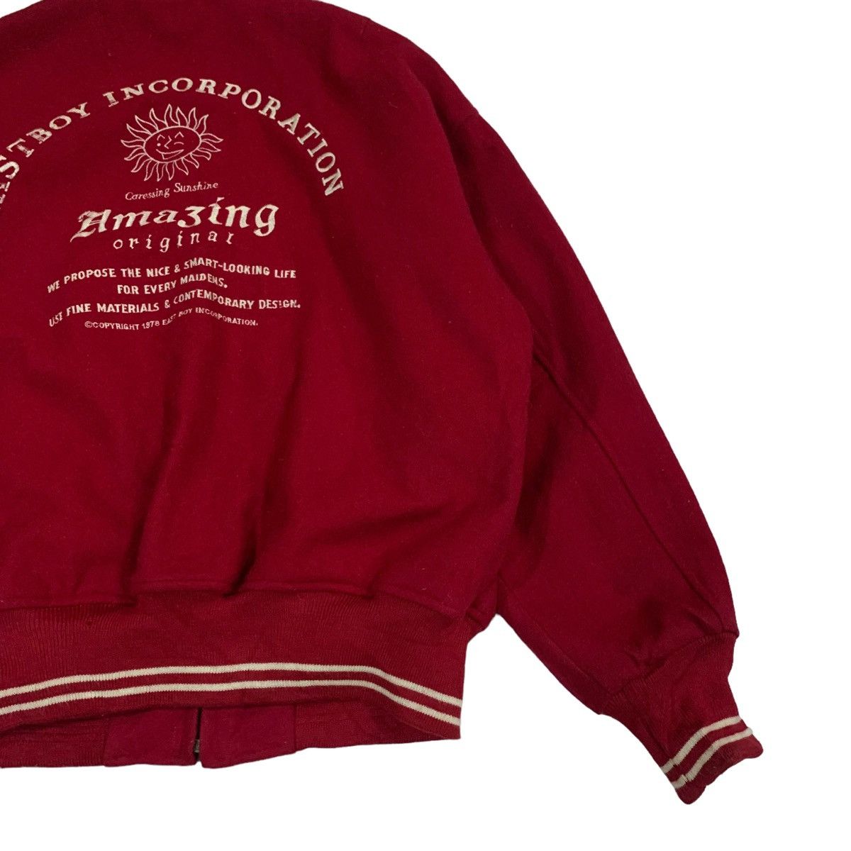 Japanese Brand Vintage Eastboy Embroidery Logo Wool Varsity Jacket Size US M / EU 48-50 / 2 - 13 Thumbnail