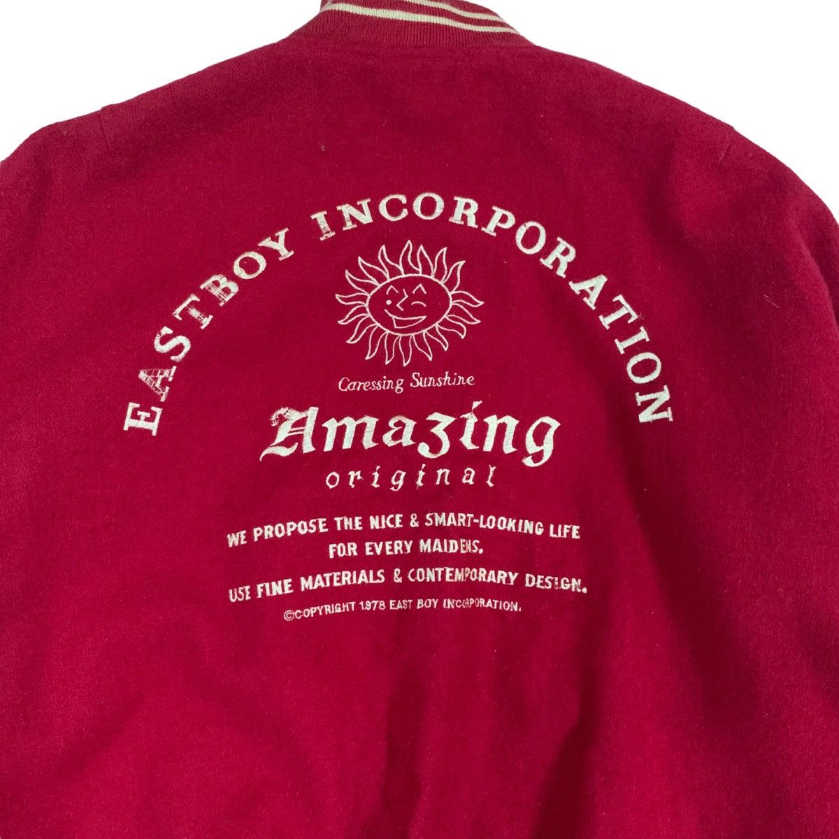 Japanese Brand Vintage Eastboy Embroidery Logo Wool Varsity Jacket Size US M / EU 48-50 / 2 - 11 Thumbnail