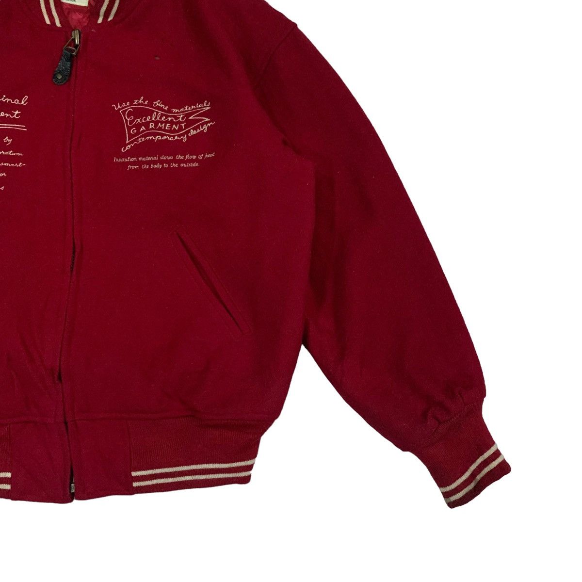Japanese Brand Vintage Eastboy Embroidery Logo Wool Varsity Jacket Size US M / EU 48-50 / 2 - 10 Thumbnail