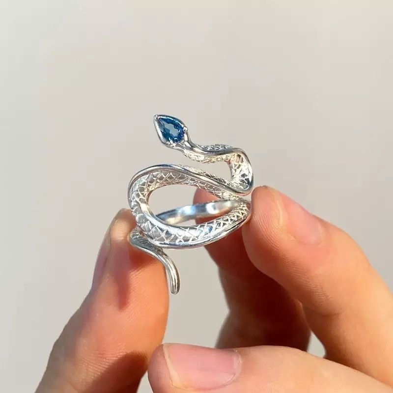 Jewelry × Vintage Exquisite Luxury Snake Adjustable Ring Size ONE SIZE - 2 Thumbnail