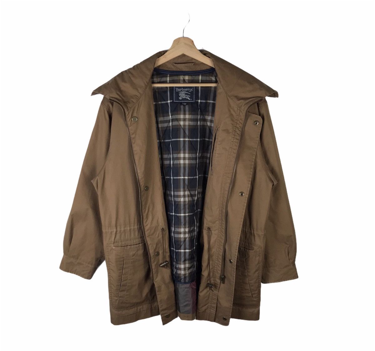 Burberry Vintage 80s Burberry nova check Hood Jacket Size US L / EU 52-54 / 3 - 4 Thumbnail
