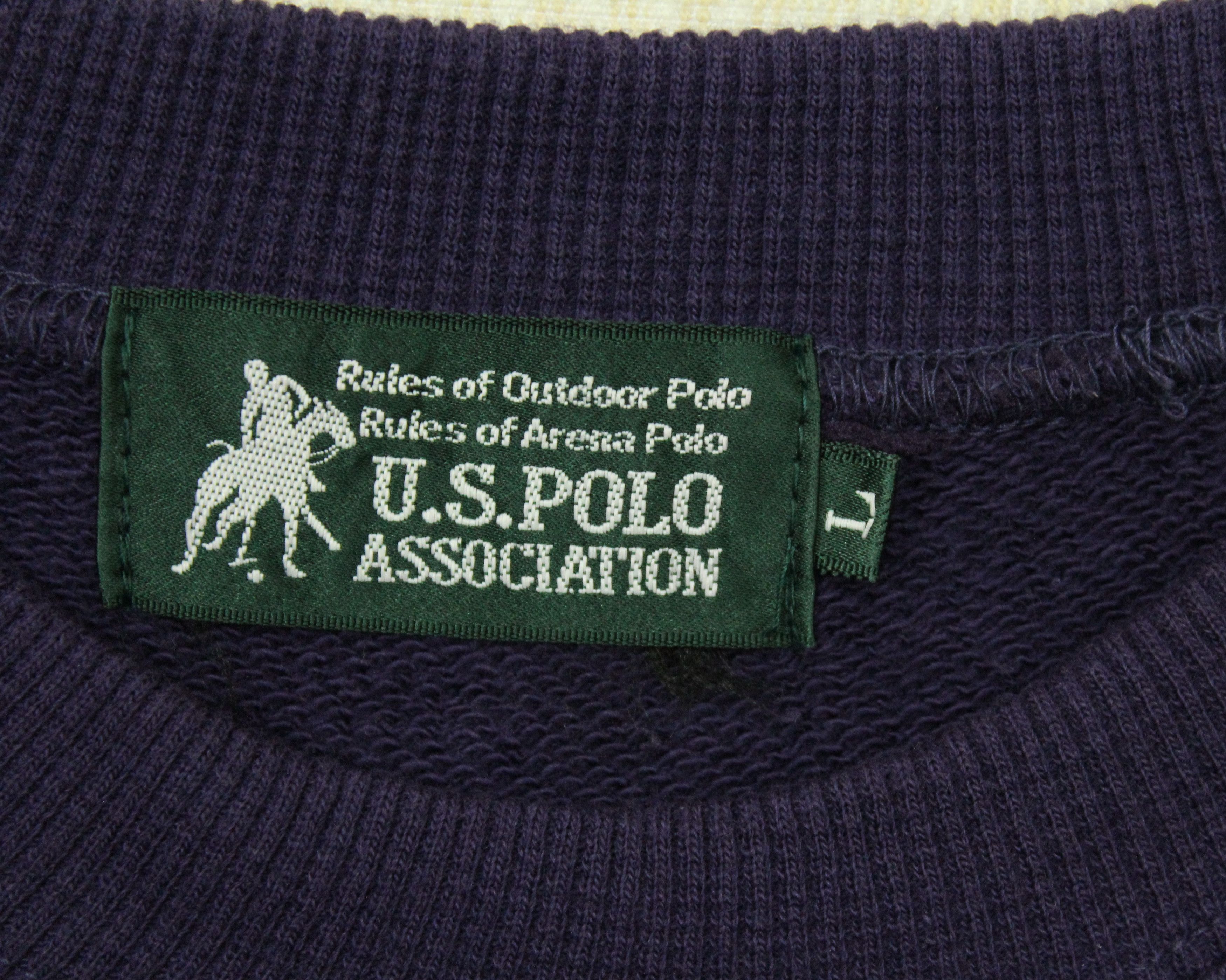 Japanese Brand × U.S. Polo Assn. × Vintage vintage US POLO ASSN Sweatshirt Embroidered Logo Spell Out Size US L / EU 52-54 / 3 - 8 Thumbnail