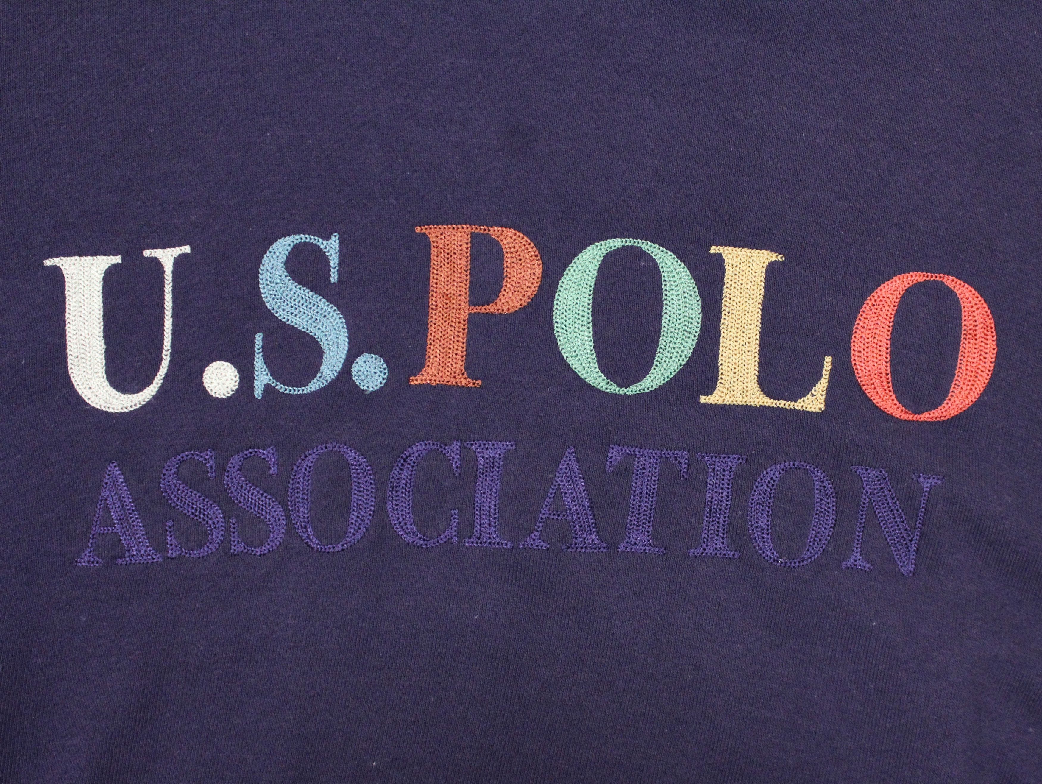 Japanese Brand × U.S. Polo Assn. × Vintage vintage US POLO ASSN Sweatshirt Embroidered Logo Spell Out Size US L / EU 52-54 / 3 - 6 Thumbnail