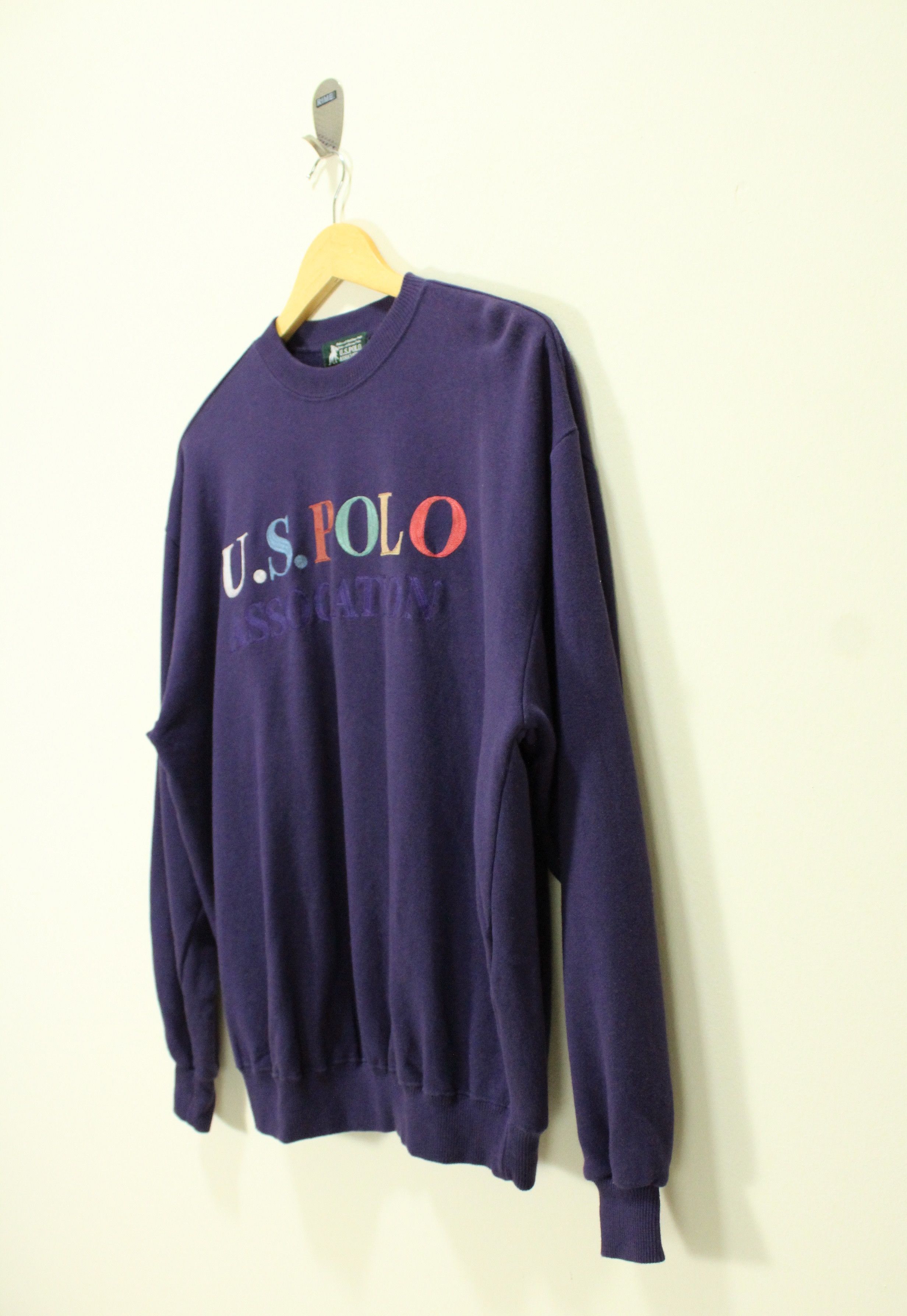 Japanese Brand × U.S. Polo Assn. × Vintage vintage US POLO ASSN Sweatshirt Embroidered Logo Spell Out Size US L / EU 52-54 / 3 - 2 Thumbnail