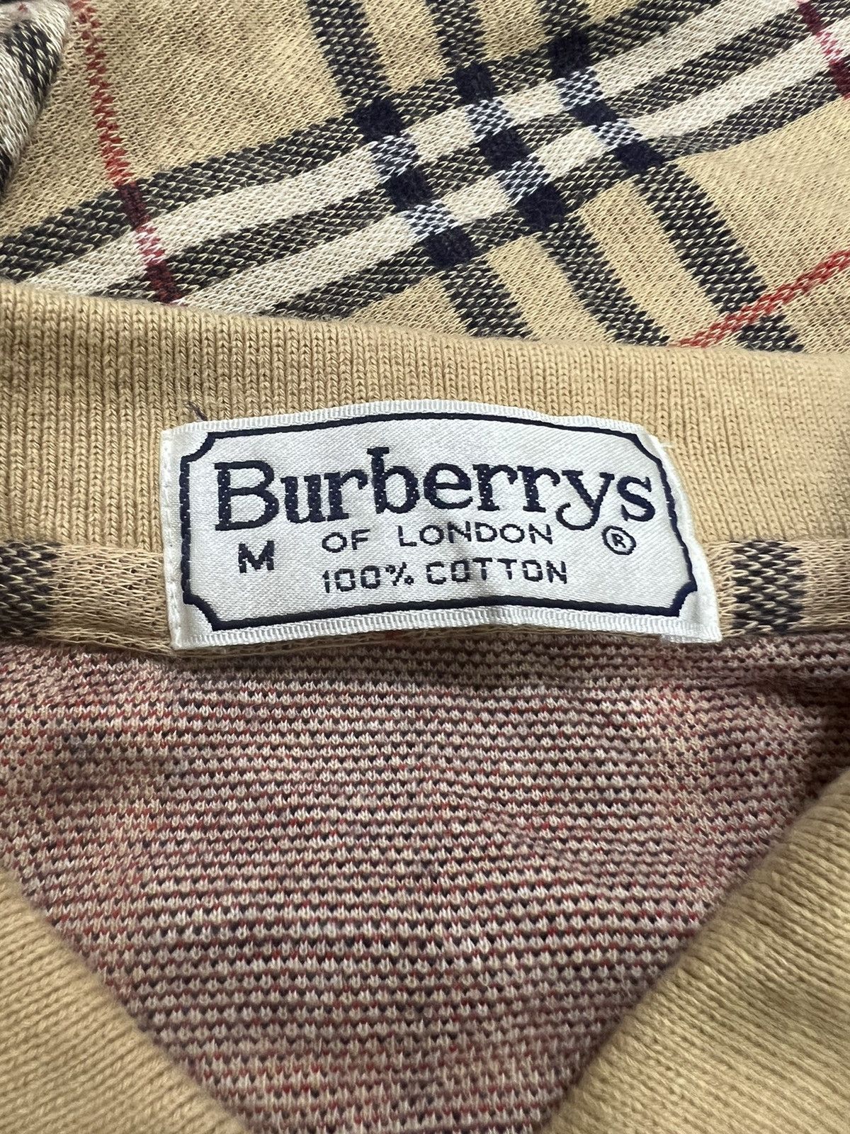 Burberry 1980s Burberrys 🏴󠁧󠁢󠁥󠁮󠁧󠁿 Brown Nova Checked Polo Shirt Size US M / EU 48-50 / 2 - 6 Thumbnail