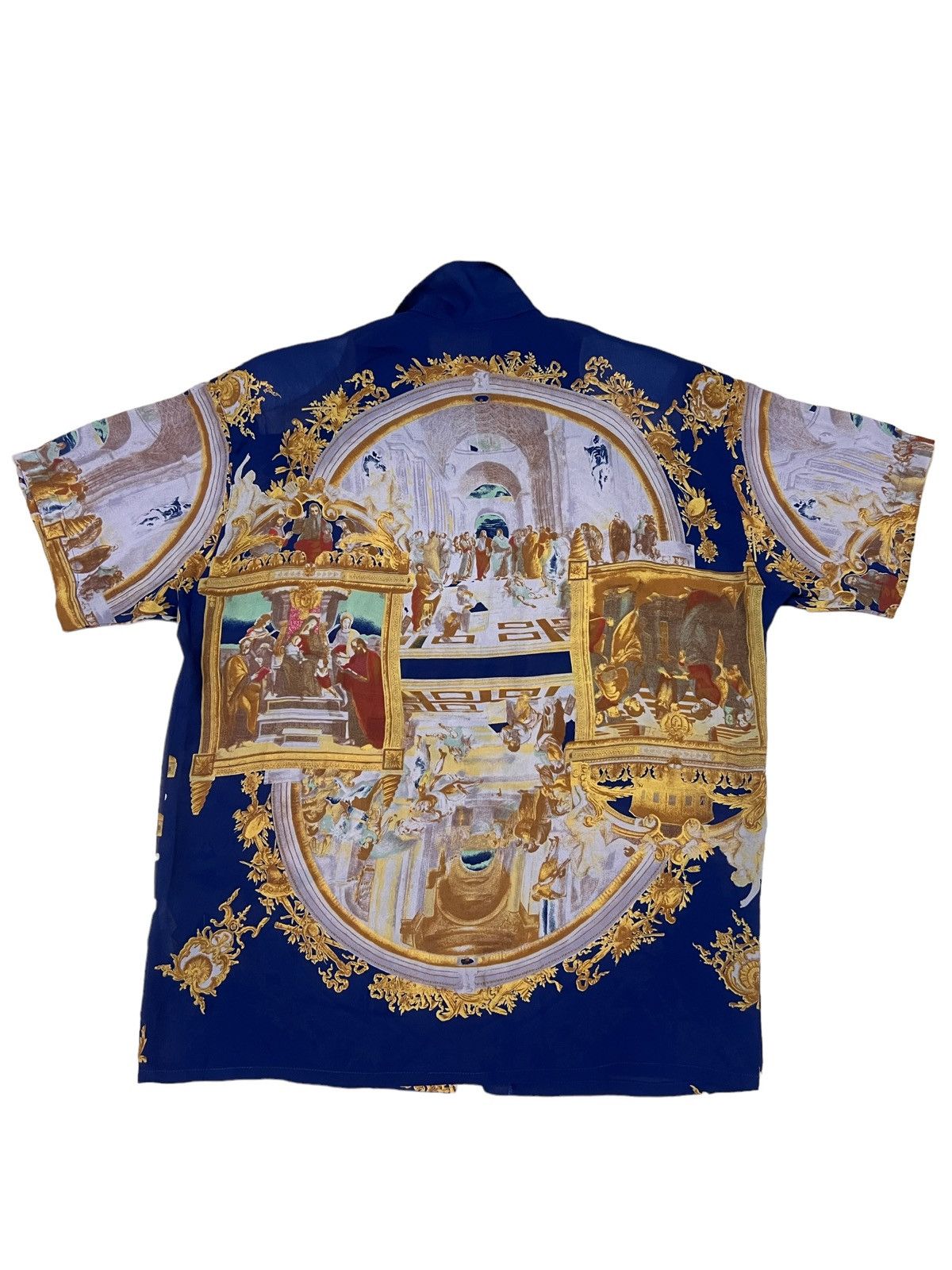 Art Comes First HYPE🔥80s "The Last Supper" Jesus OVP Camp Collar Shirt Size US M / EU 48-50 / 2 - 3 Thumbnail