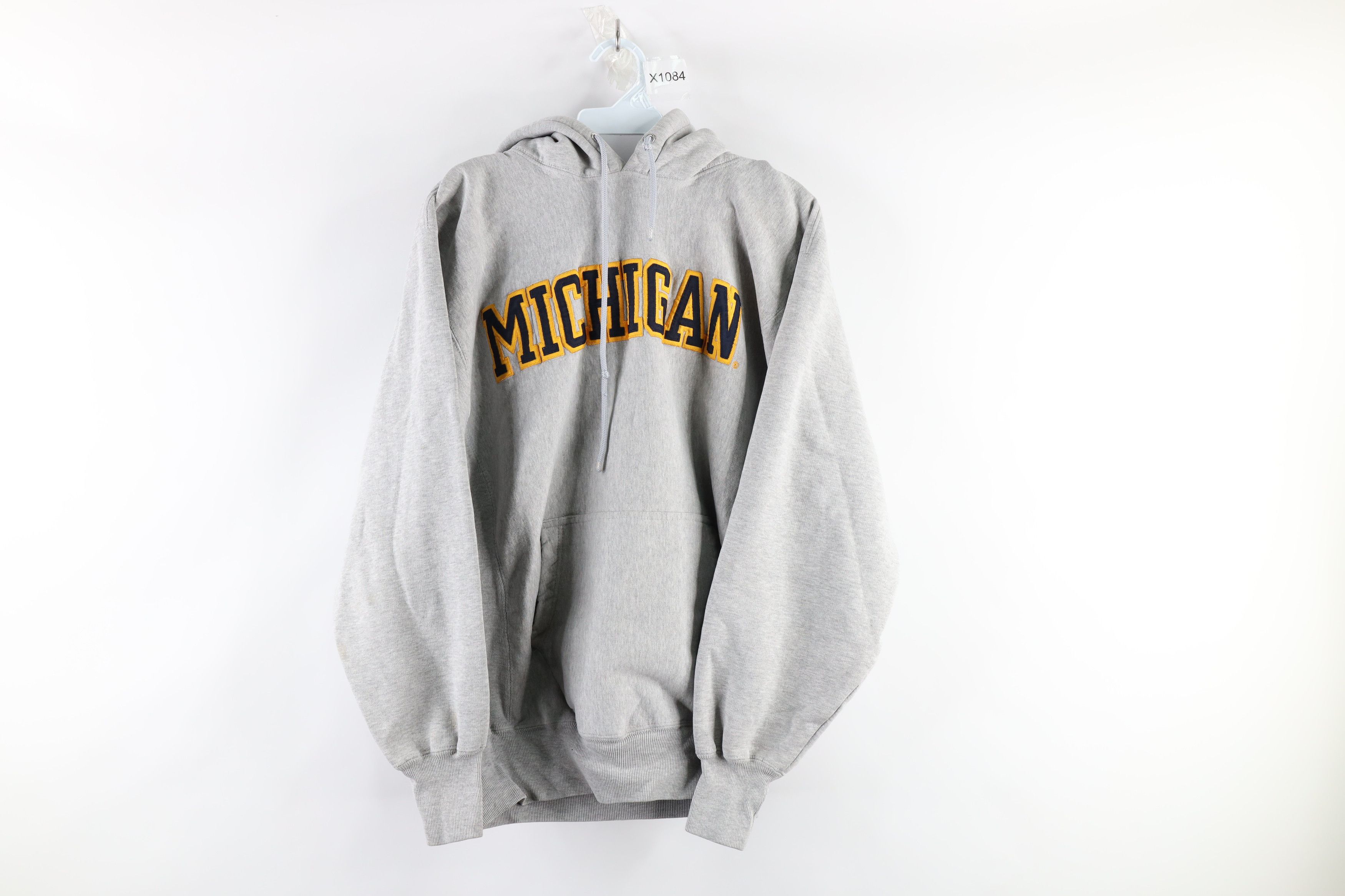 Vintage Vintage 90s Heavyweight University of Michigan Hoodie Gray ...