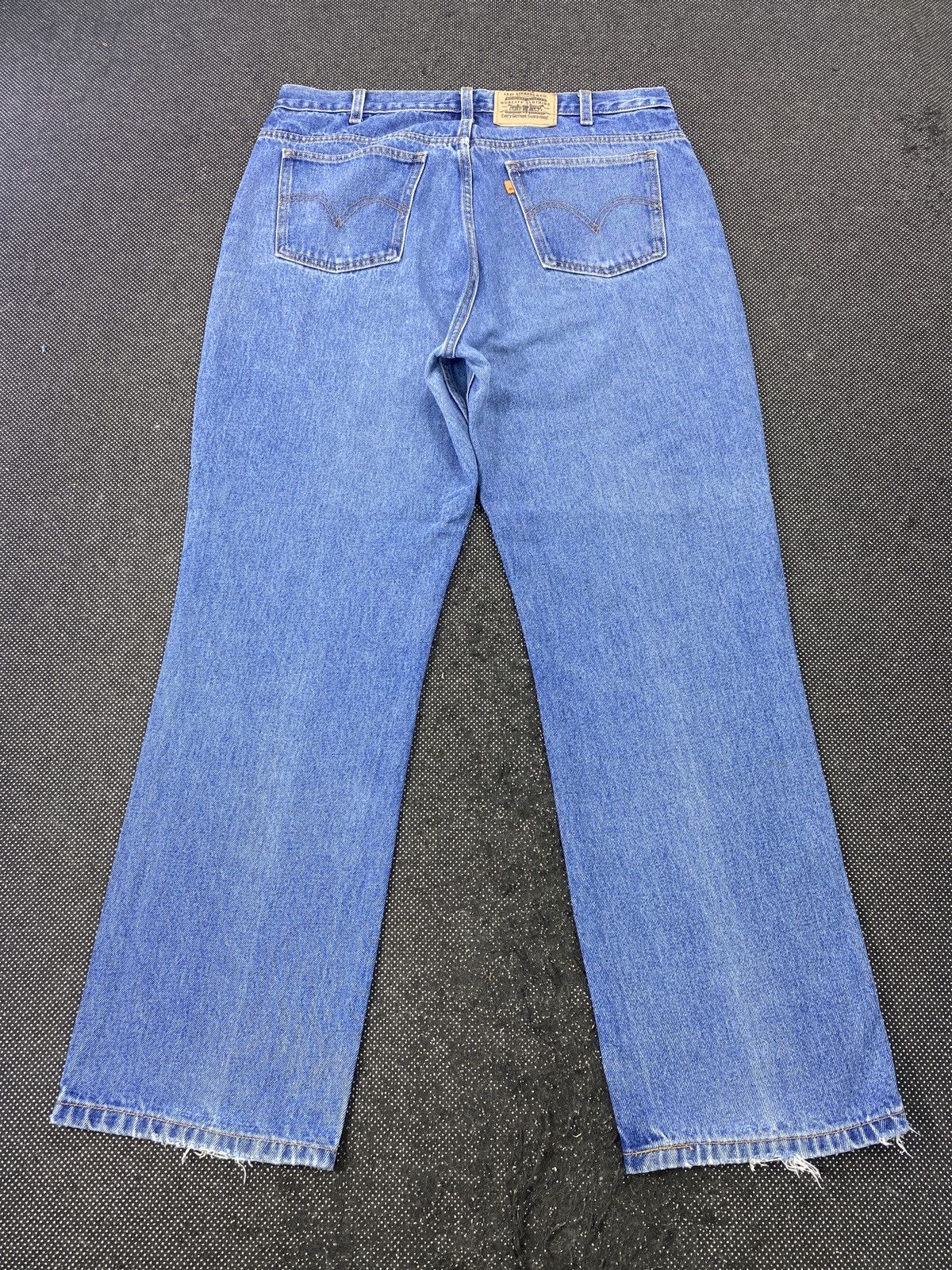 Jean VINTAGE LEVIS ORANGE TAB BLUE WASH JEANS - J499 Size 36" / US 14 / IT 50 - 4 Thumbnail