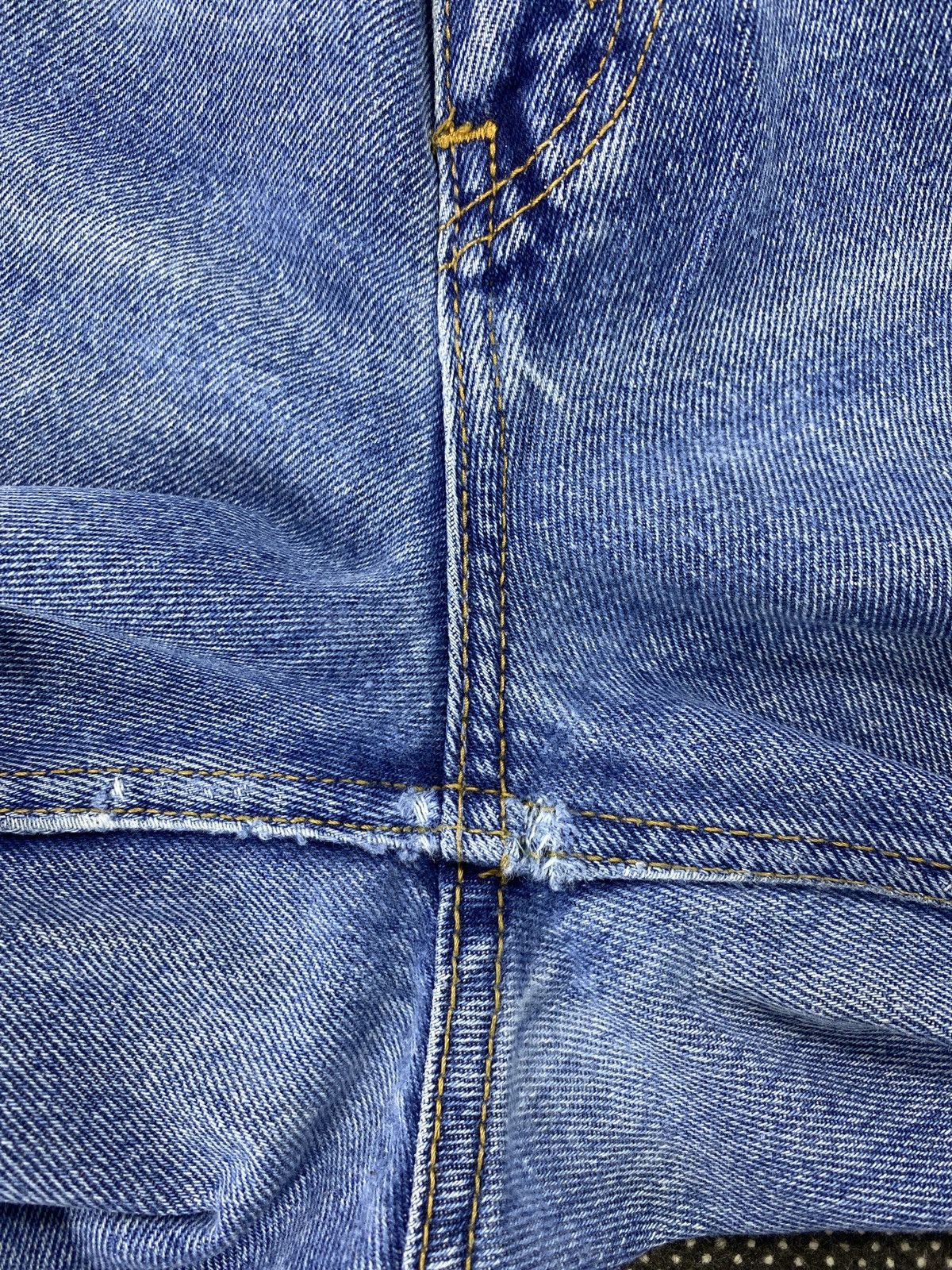 Jean VINTAGE LEVIS ORANGE TAB BLUE WASH JEANS - J499 Size 36" / US 14 / IT 50 - 10 Thumbnail