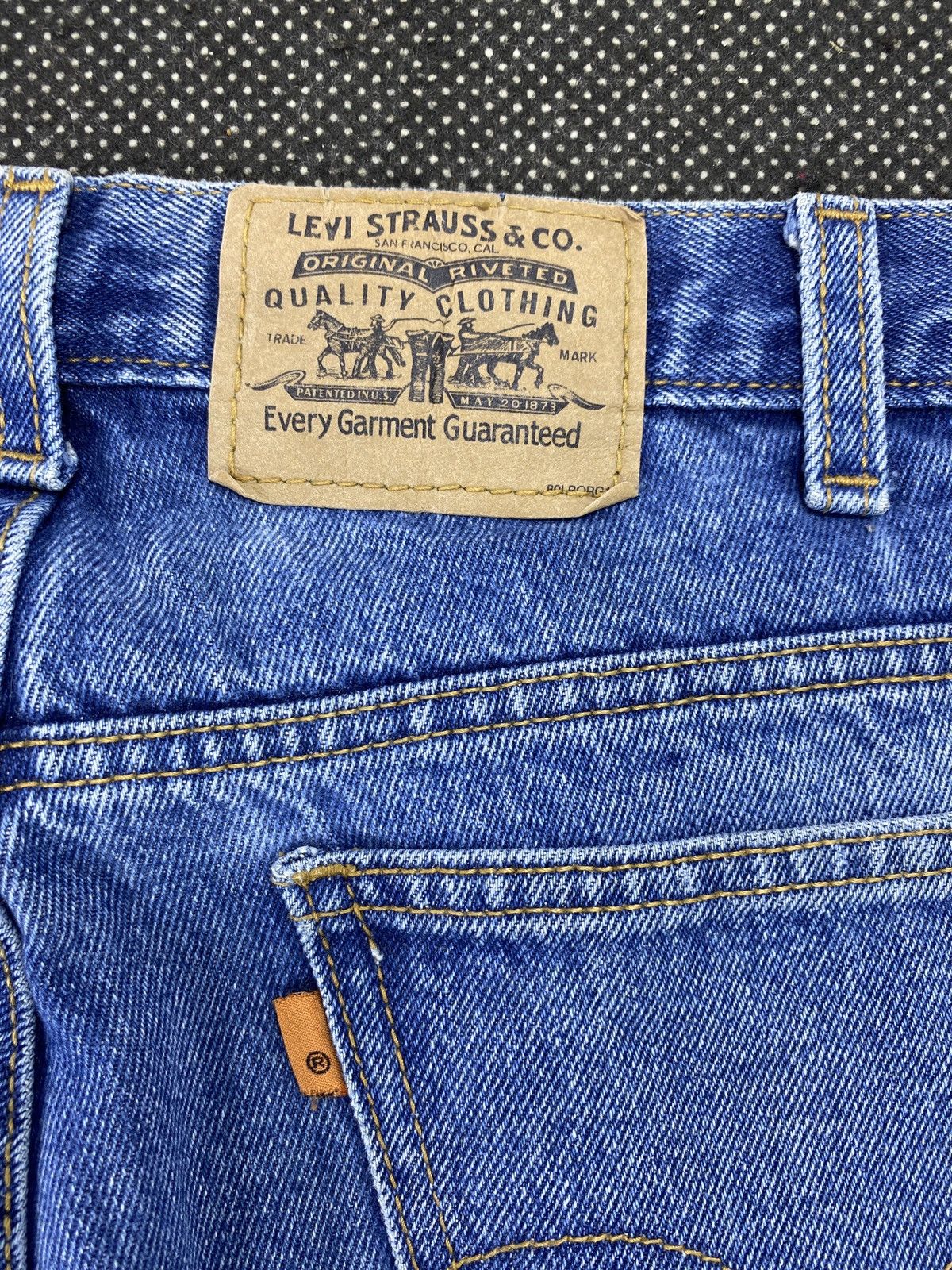Jean VINTAGE LEVIS ORANGE TAB BLUE WASH JEANS - J499 Size 36" / US 14 / IT 50 - 11 Thumbnail
