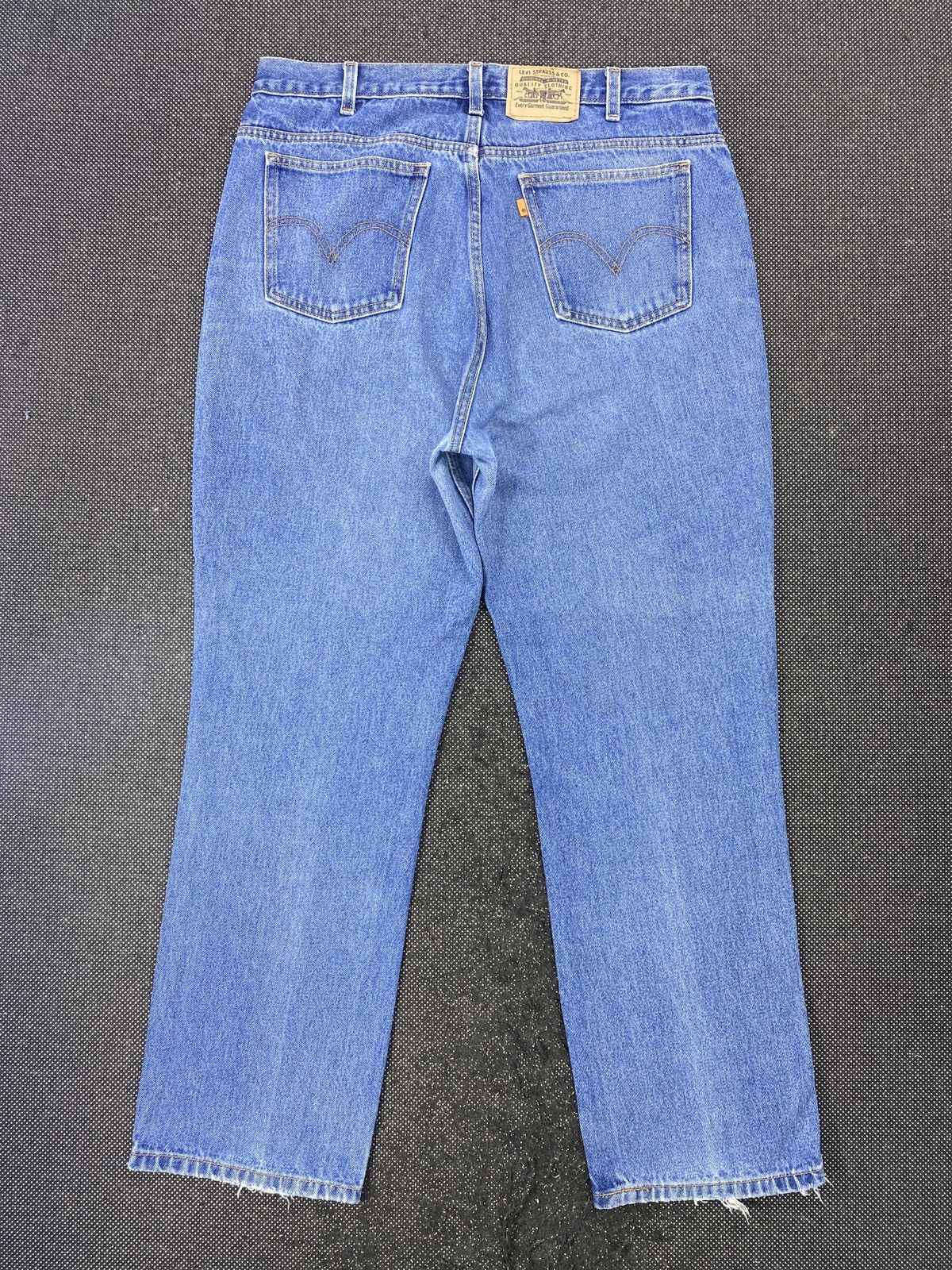 Jean VINTAGE LEVIS ORANGE TAB BLUE WASH JEANS - J499 Size 36" / US 14 / IT 50 - 3 Thumbnail