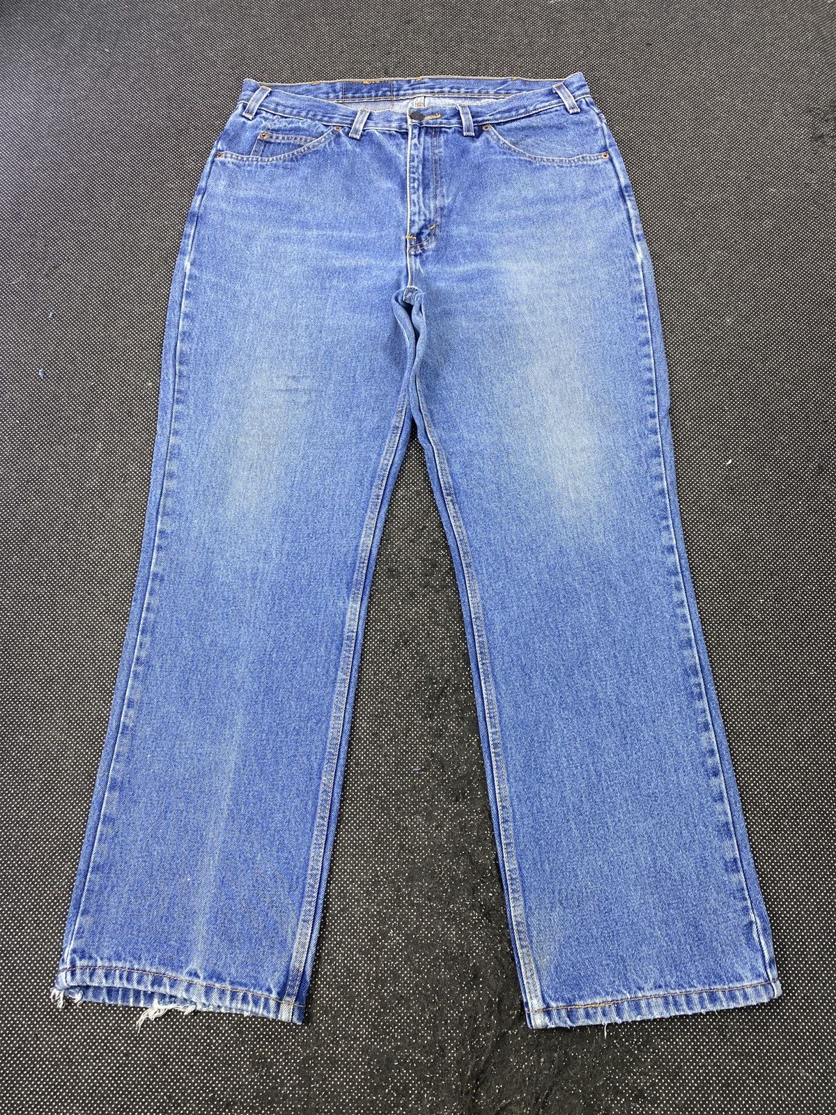 Jean VINTAGE LEVIS ORANGE TAB BLUE WASH JEANS - J499 Size 36" / US 14 / IT 50 - 2 Thumbnail