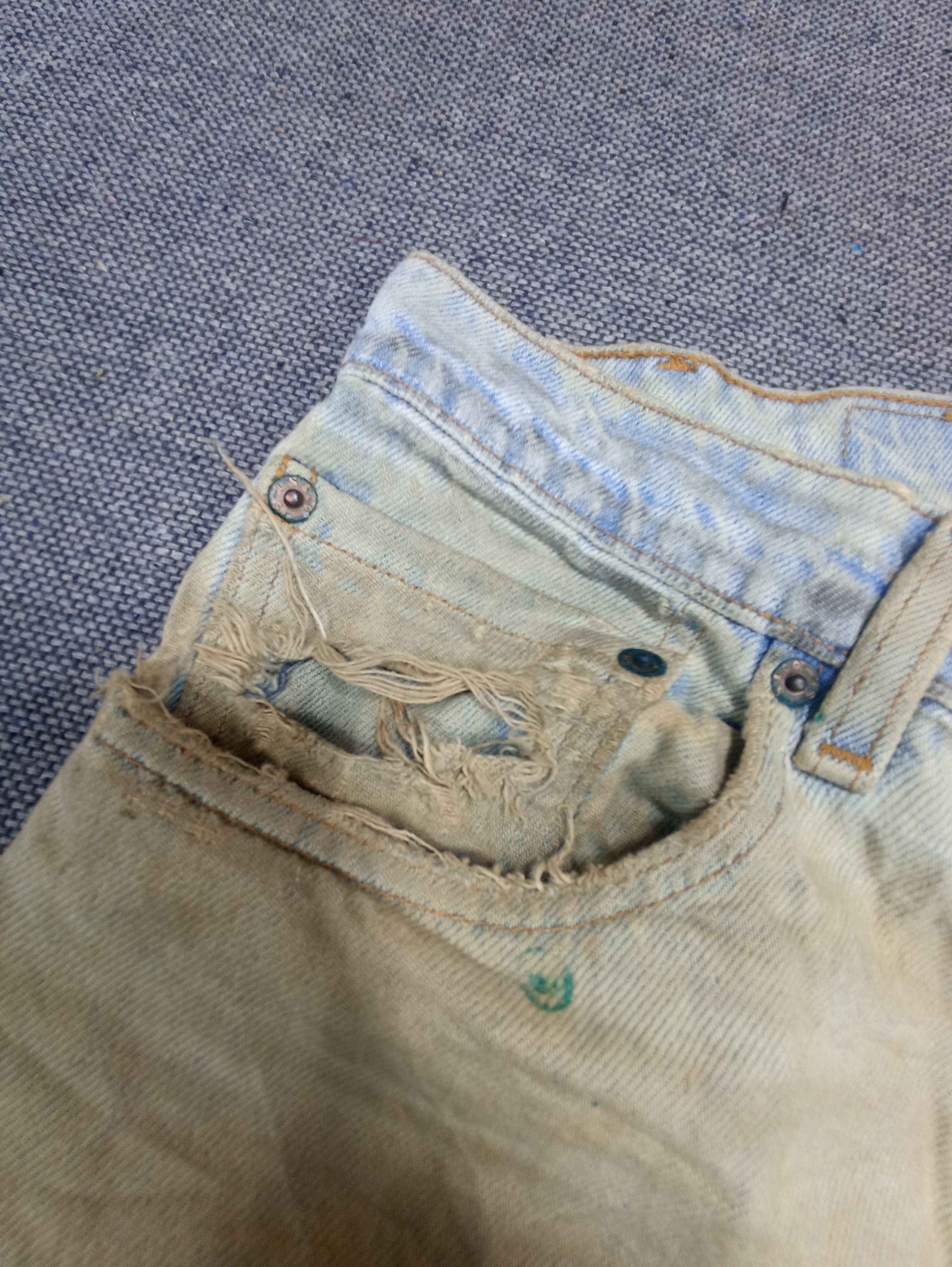 Jean 90s Vintage Levis 505 Mud Wash Jeans- J172 Size US 34 / EU 50 - 10 Thumbnail