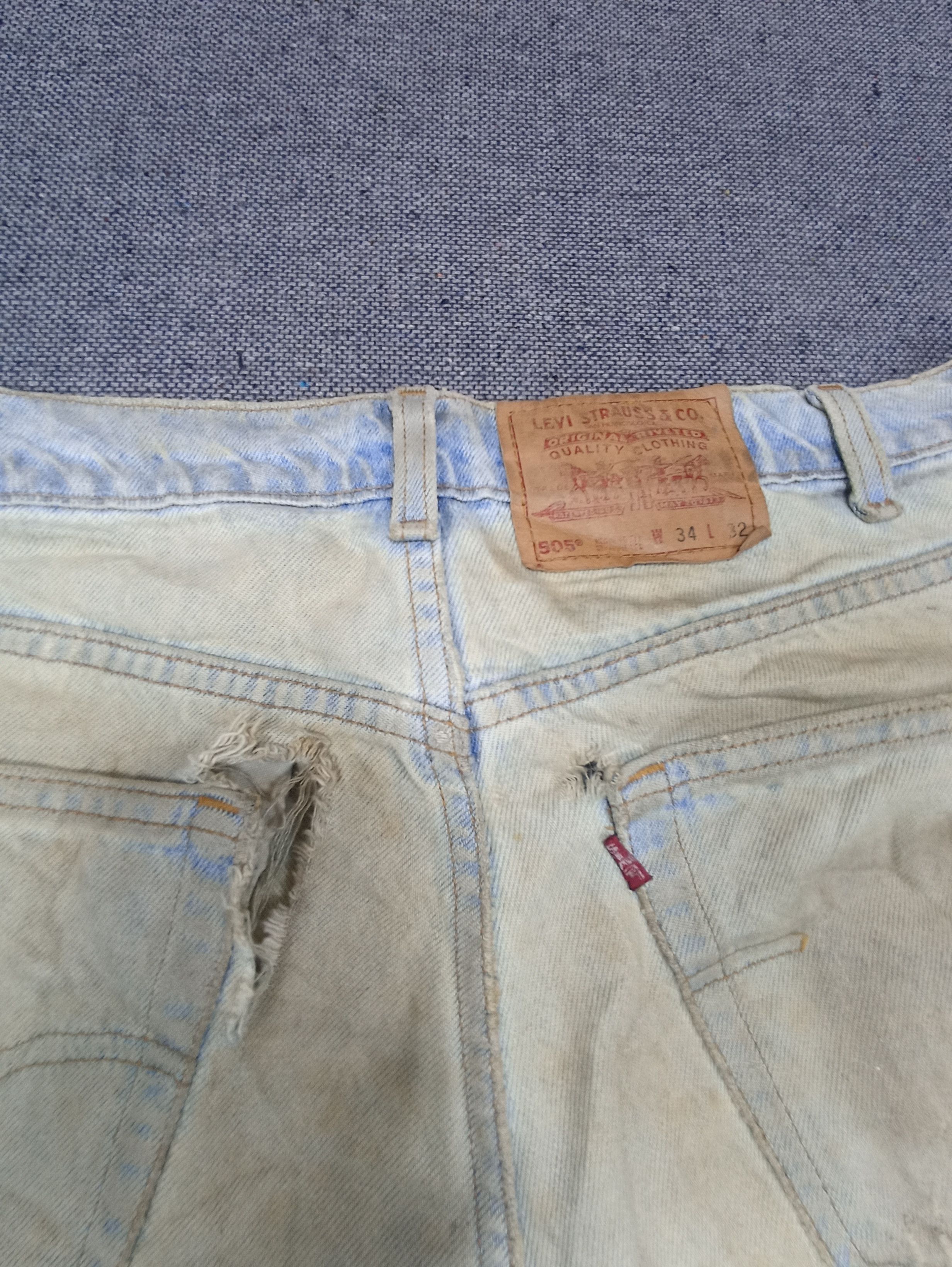 Jean 90s Vintage Levis 505 Mud Wash Jeans- J172 Size US 34 / EU 50 - 11 Thumbnail