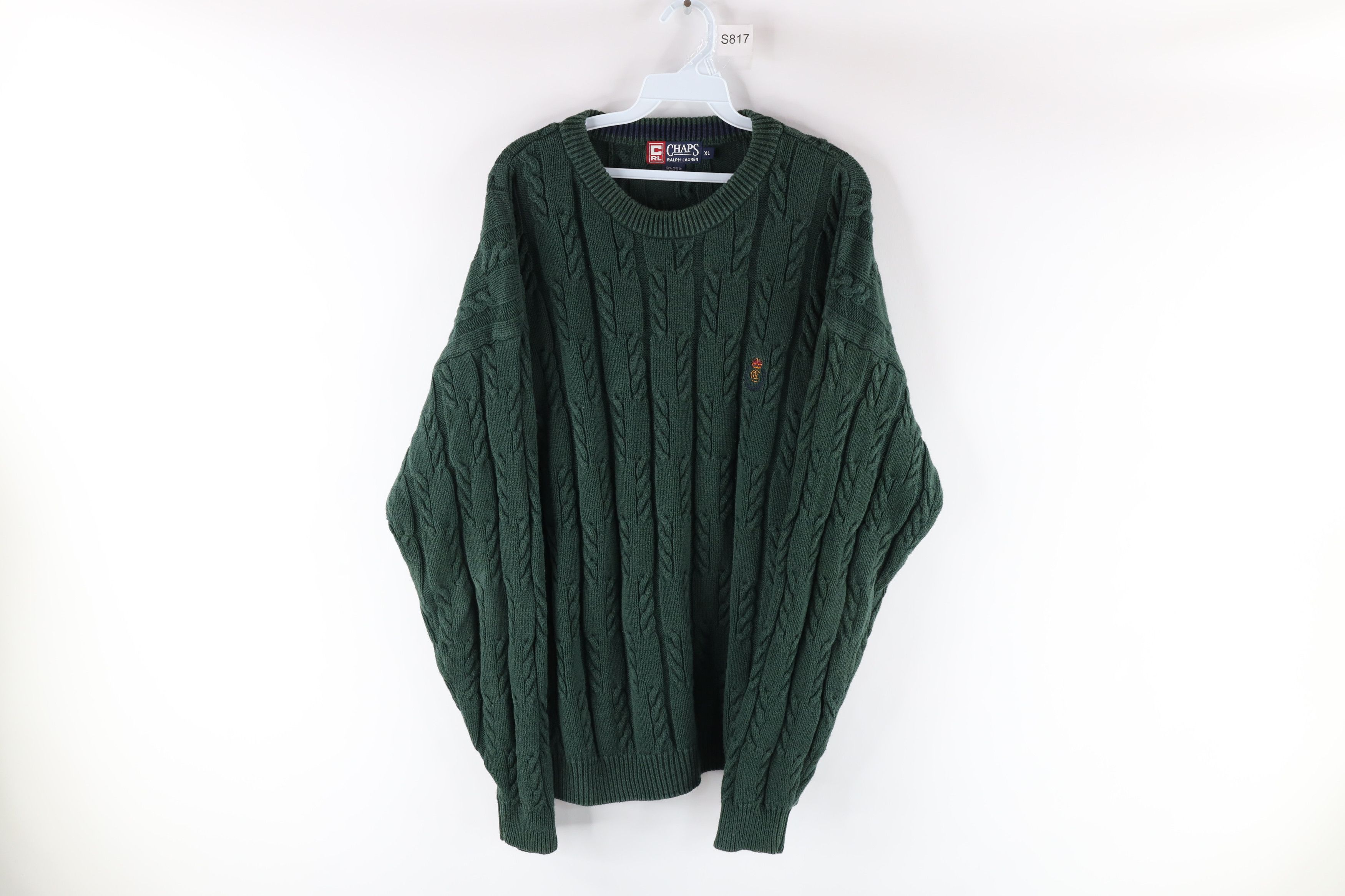 Ralph Lauren Vintage 90s Chaps Ralph Lauren Chunky Cable Dad Sweater ...