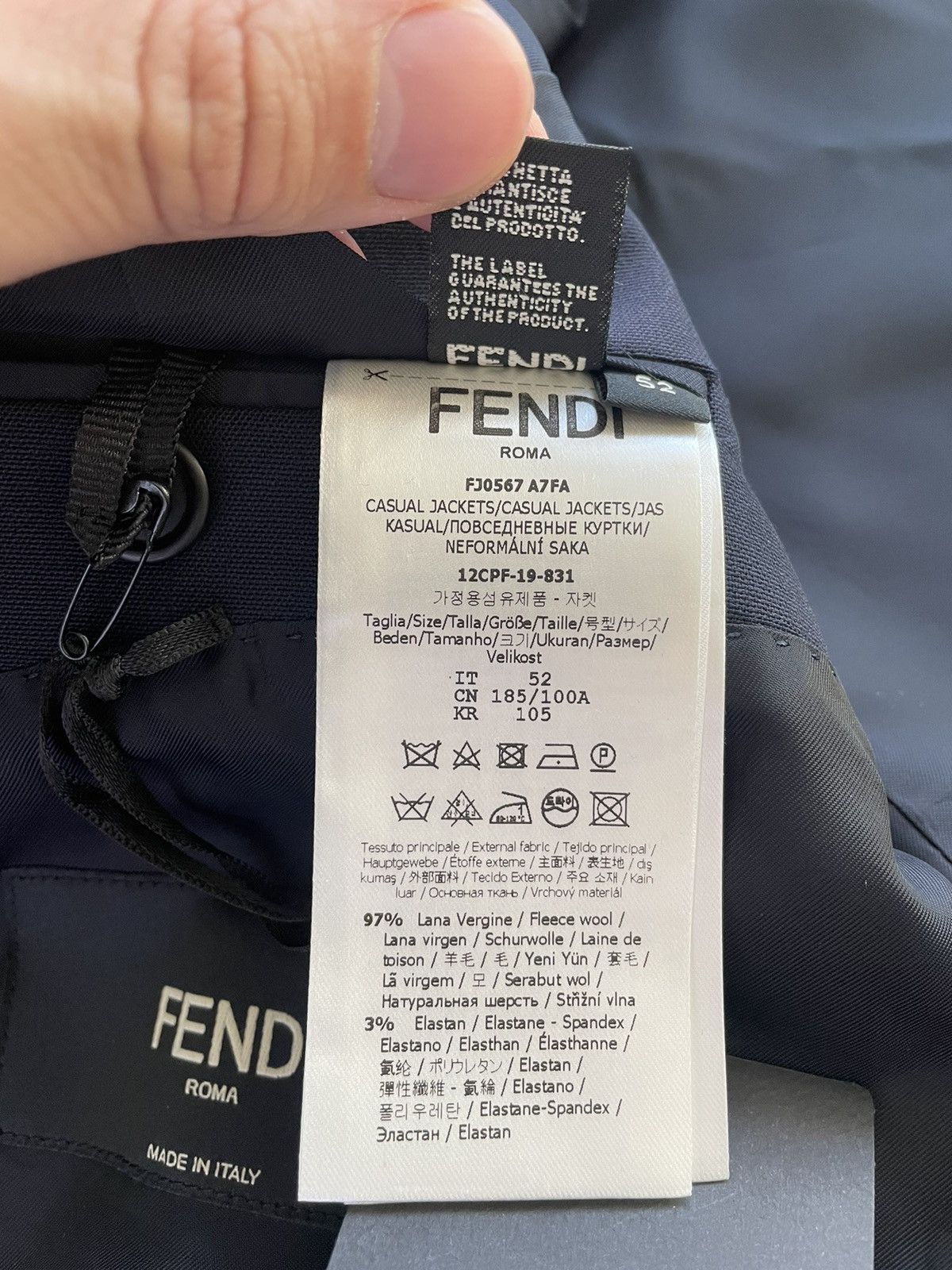 Fendi Brand New Rare Super Runway FF Logo Blazer Limited Edition Size 52L - 12 Thumbnail