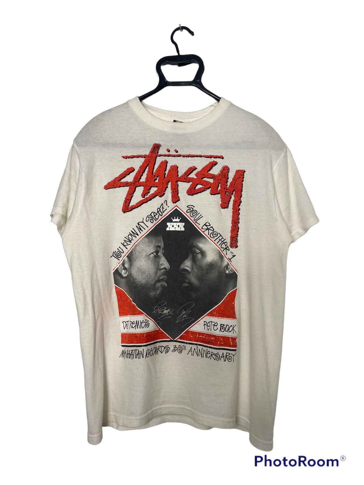 stussy × manhattan Pete rock dj premier VTG L] STUSSY x DJ Premier x Pete Rock / Rap Rakim Gang