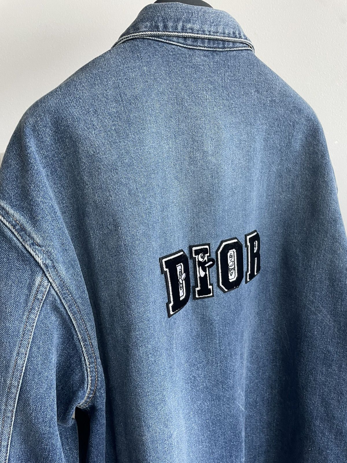 Dior $2,500 Super Runway Dior x Kenny Scharf Denim Jacket Size US XL / EU 56 / 4 - 8 Thumbnail