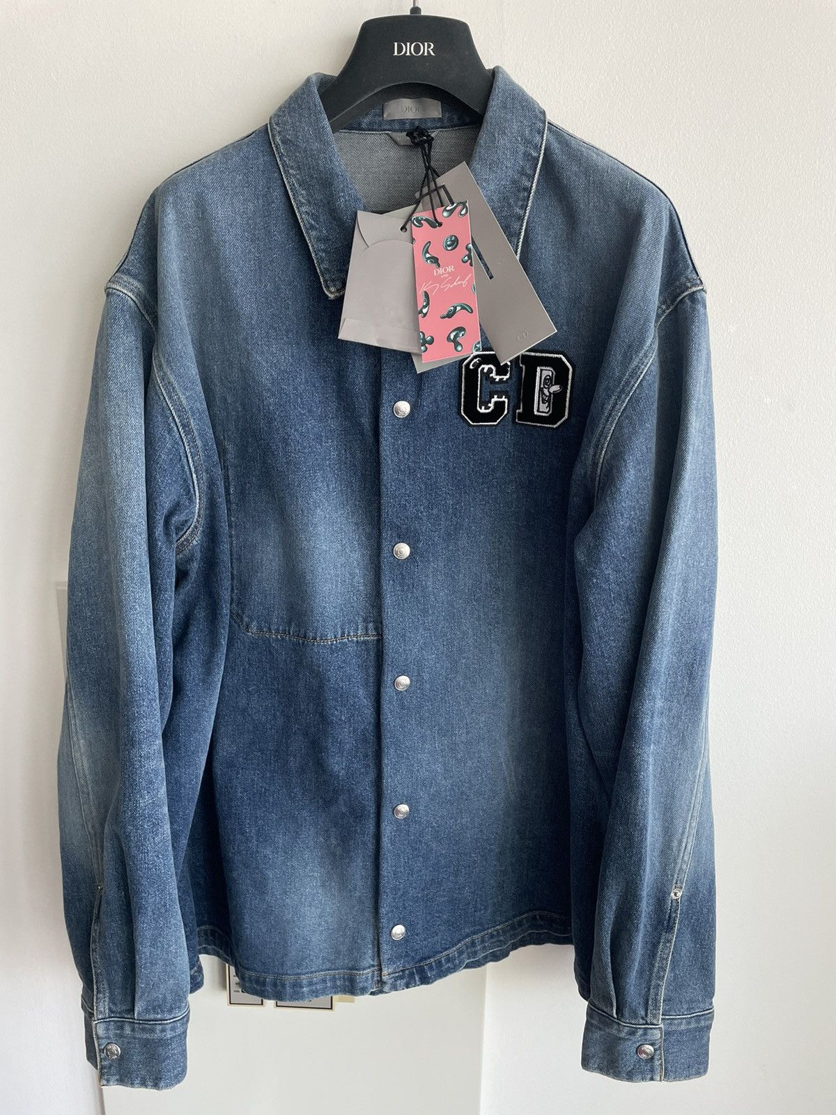 Dior $2,500 Super Runway Dior x Kenny Scharf Denim Jacket Size US XL / EU 56 / 4 - 4 Thumbnail