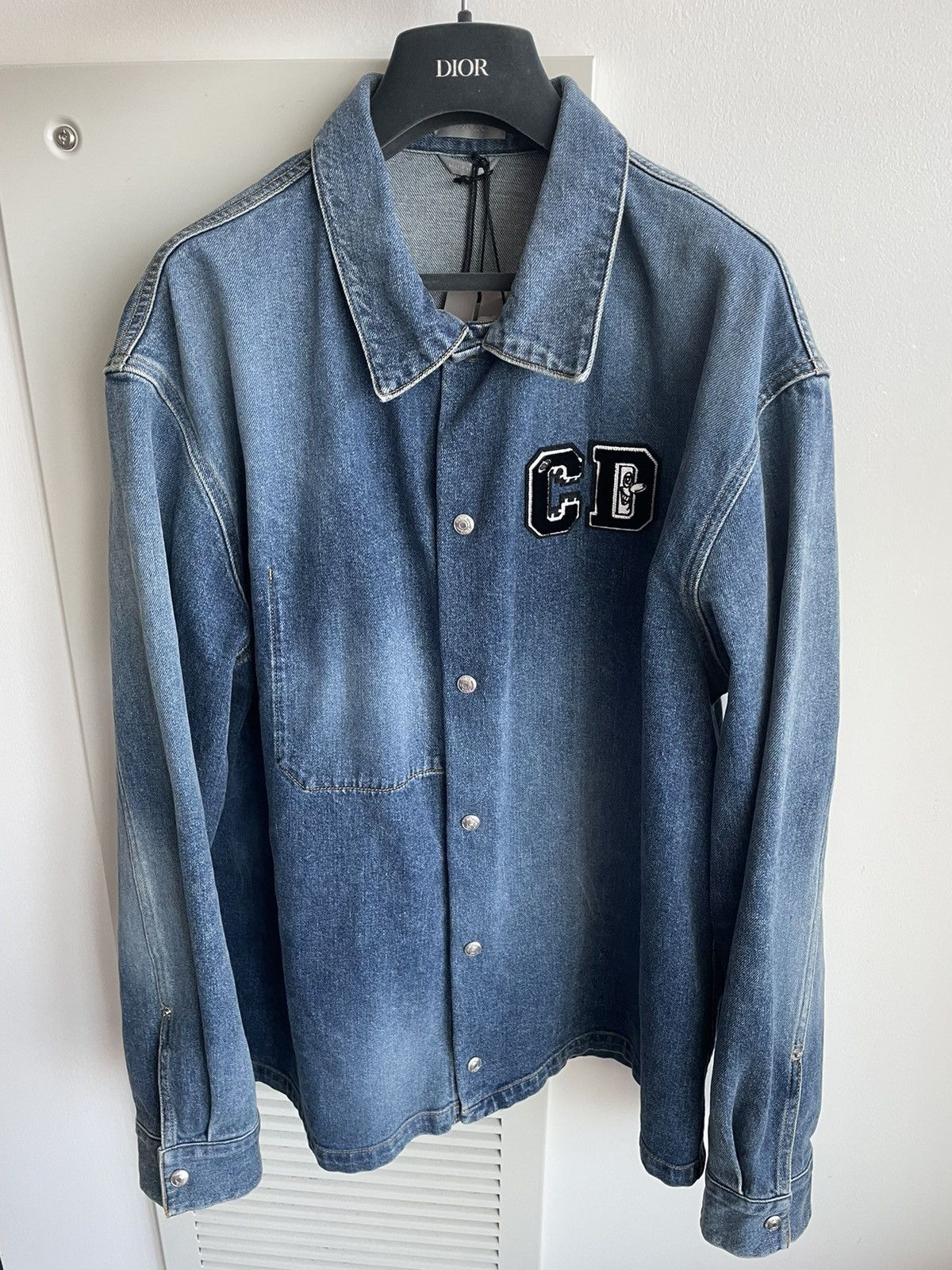 Dior $2,500 Super Runway Dior x Kenny Scharf Denim Jacket Size US XL / EU 56 / 4 - 24 Thumbnail