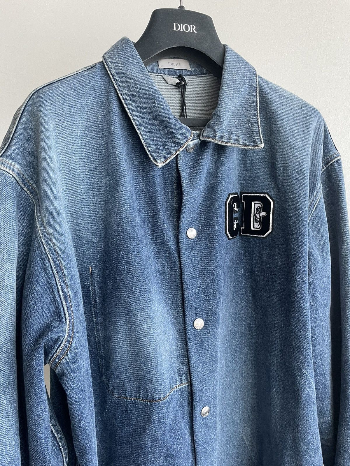 Dior $2,500 Super Runway Dior x Kenny Scharf Denim Jacket Size US XL / EU 56 / 4 - 9 Thumbnail