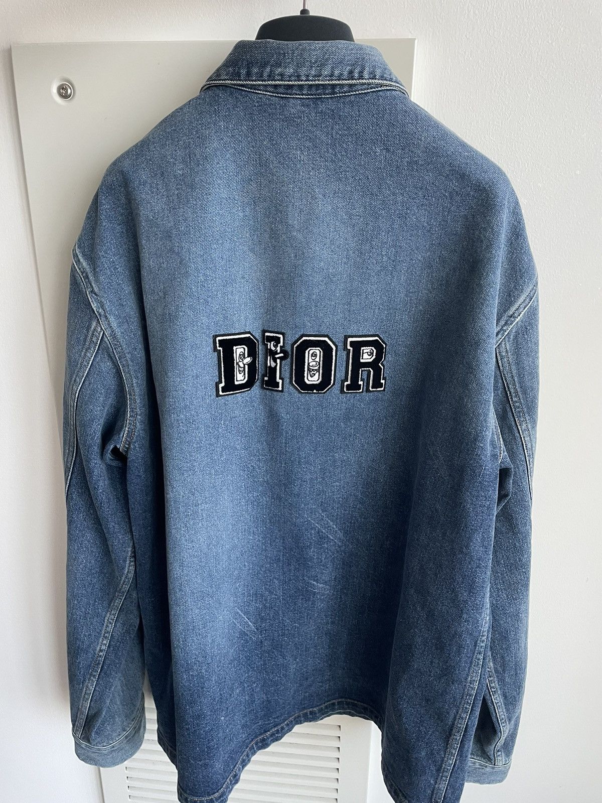 Dior $2,500 Super Runway Dior x Kenny Scharf Denim Jacket Size US XL / EU 56 / 4 - 7 Thumbnail