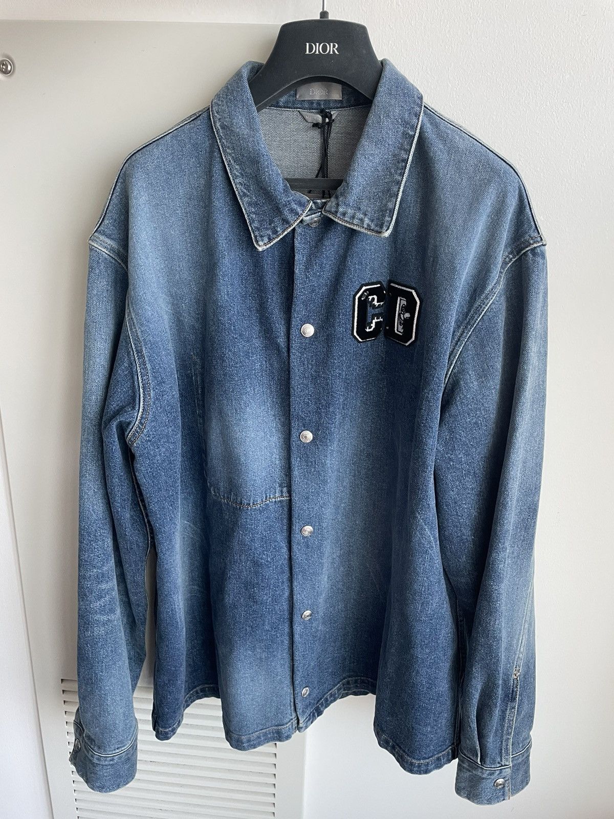 Dior $2,500 Super Runway Dior x Kenny Scharf Denim Jacket Size US XL / EU 56 / 4 - 6 Thumbnail