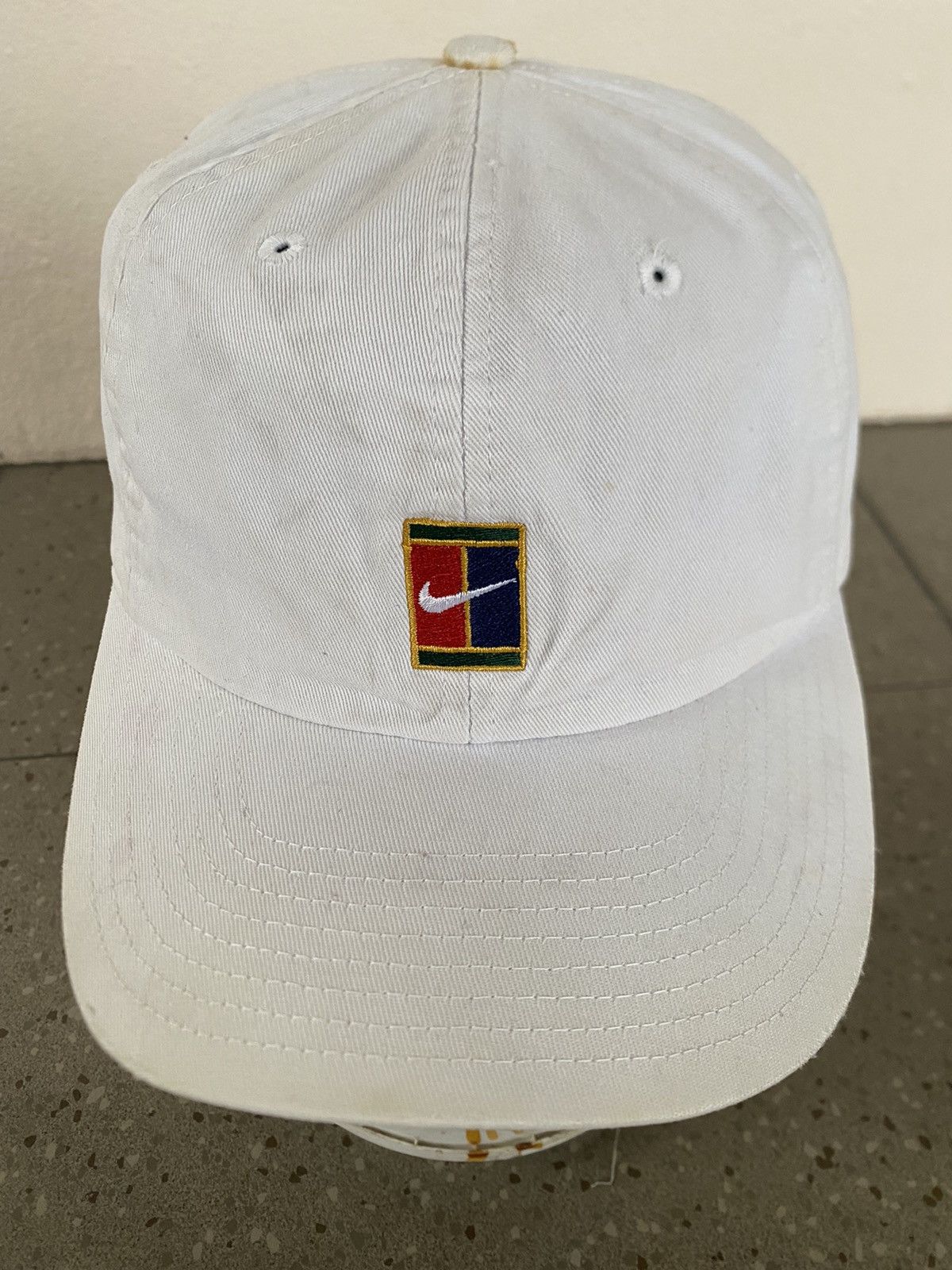 Nike Steal🔥 Vintage 90s Nike Court Hat White Tag Size ONE SIZE - 2 Thumbnail