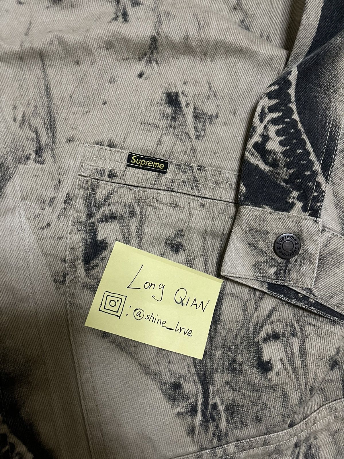 Supreme Supreme is love denim trucker jacket xl stone Size US XL / EU 56 / 4 - 4 Thumbnail