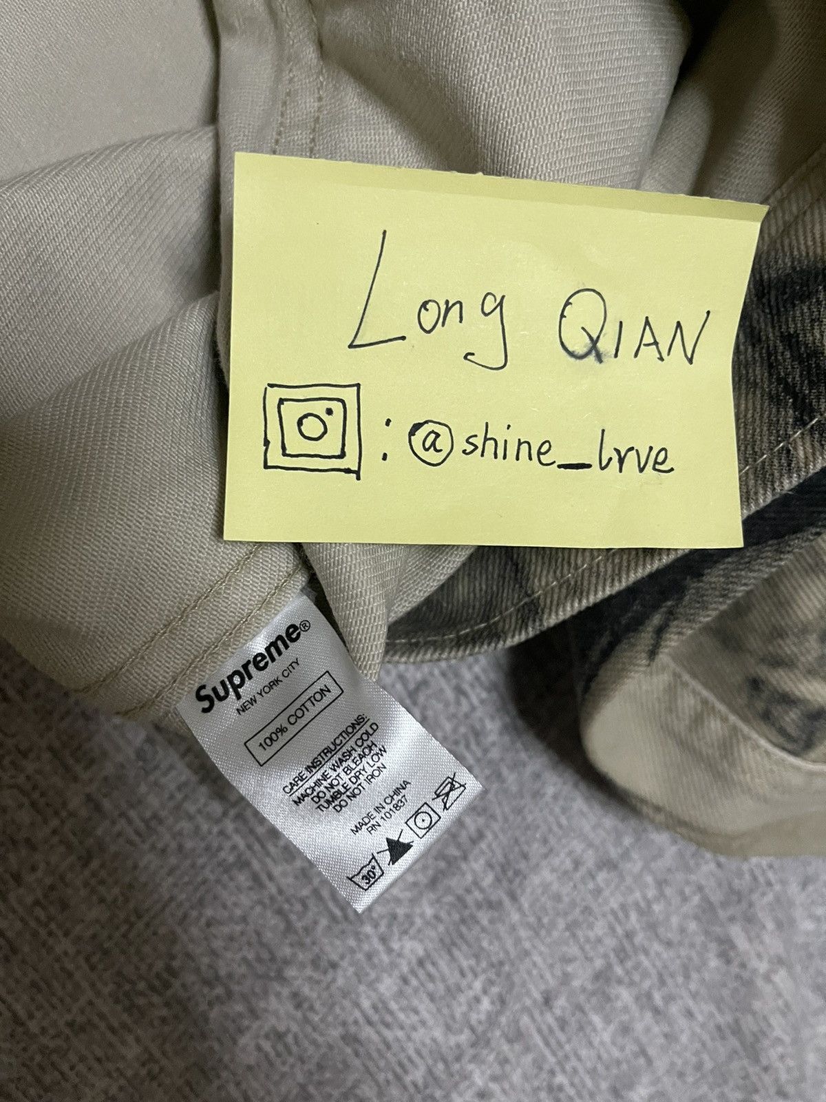 Supreme Supreme is love denim trucker jacket xl stone Size US XL / EU 56 / 4 - 5 Thumbnail